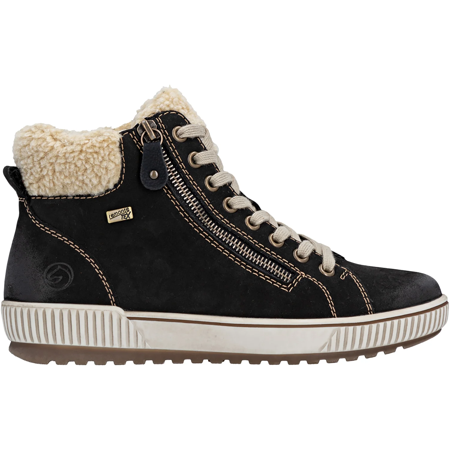 Remonte D0770-03 Maditta Women's Sporty Lace Up Shoes Schwarz/Beige/Schwarz