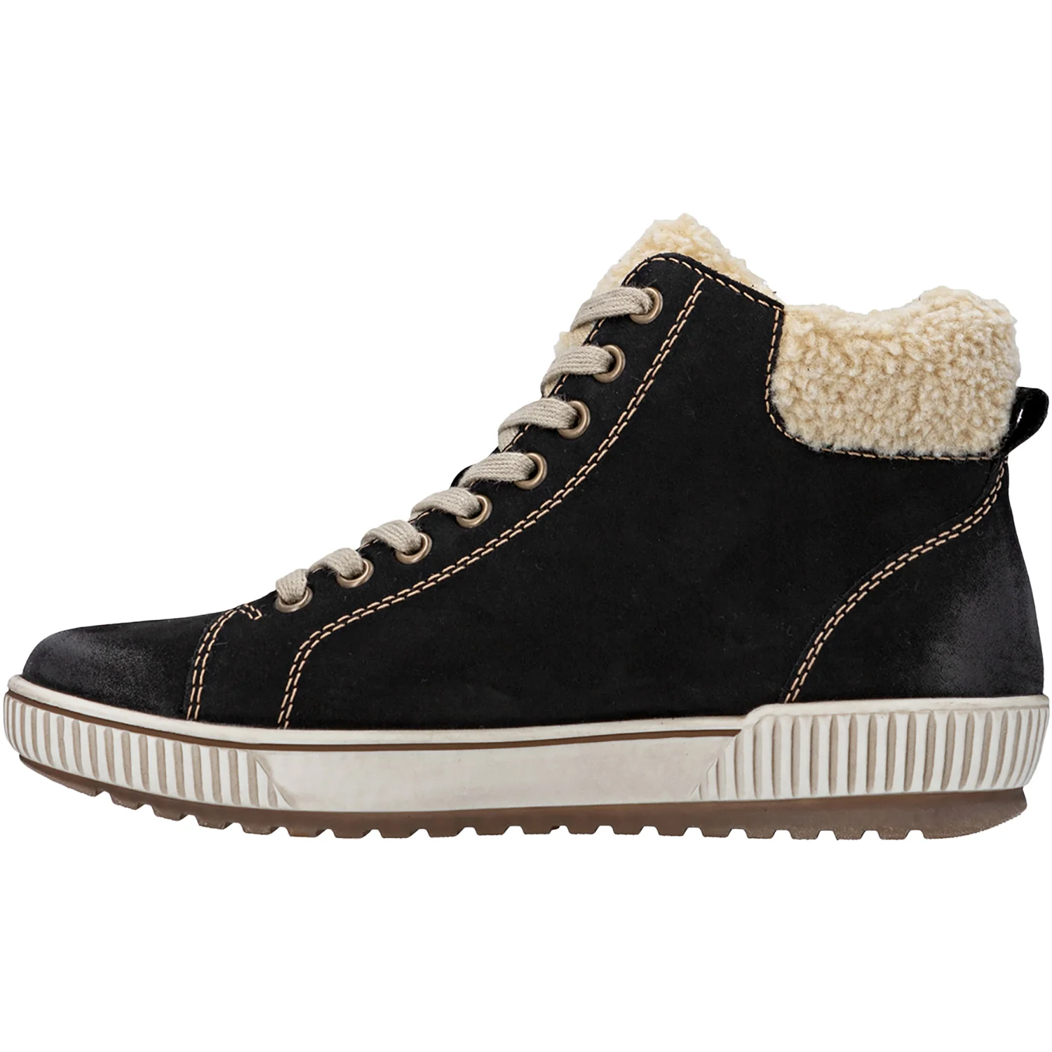 Remonte D0770-03 Maditta Women's Sporty Lace Up Shoes Schwarz/Beige/Schwarz - Image 3