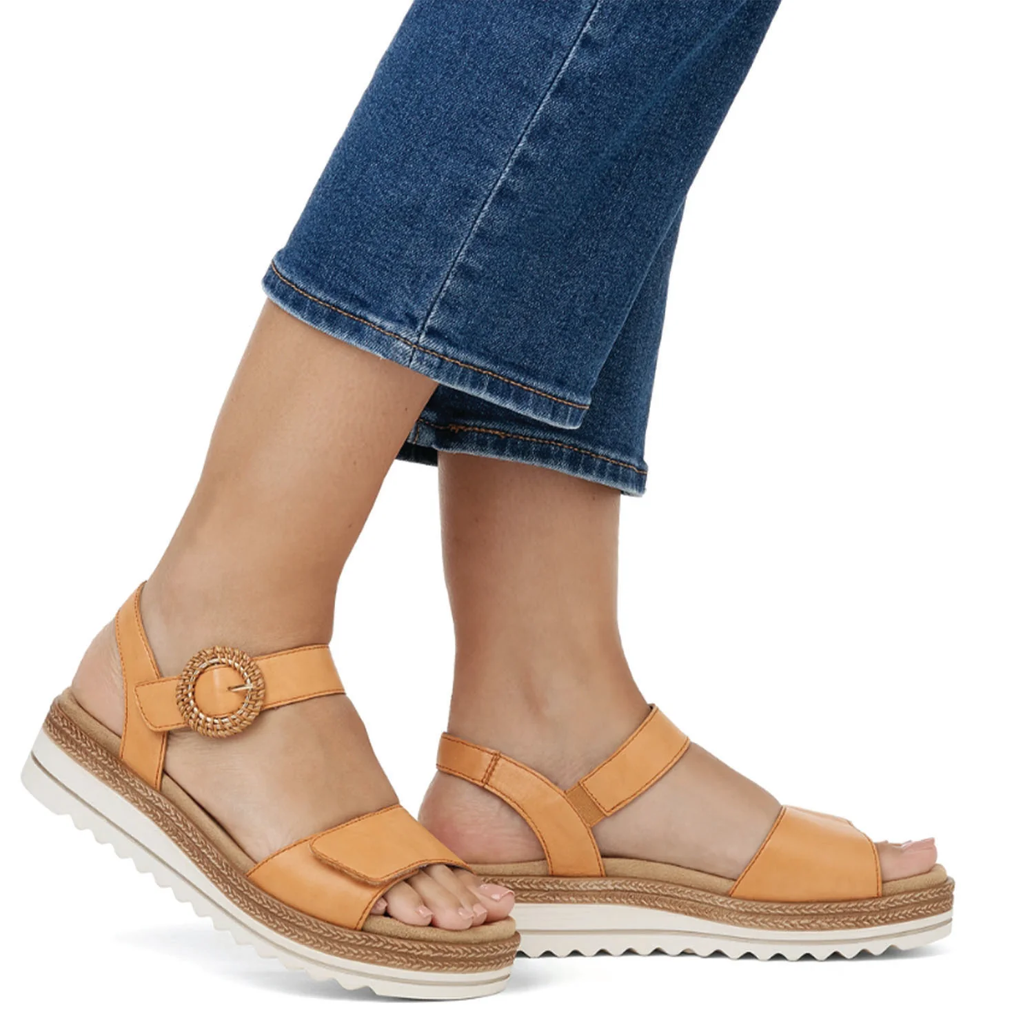 Remonte D0Q52-38 Jocelyn 52 Women's Platform Sandals Mandarin Leather - Image 7