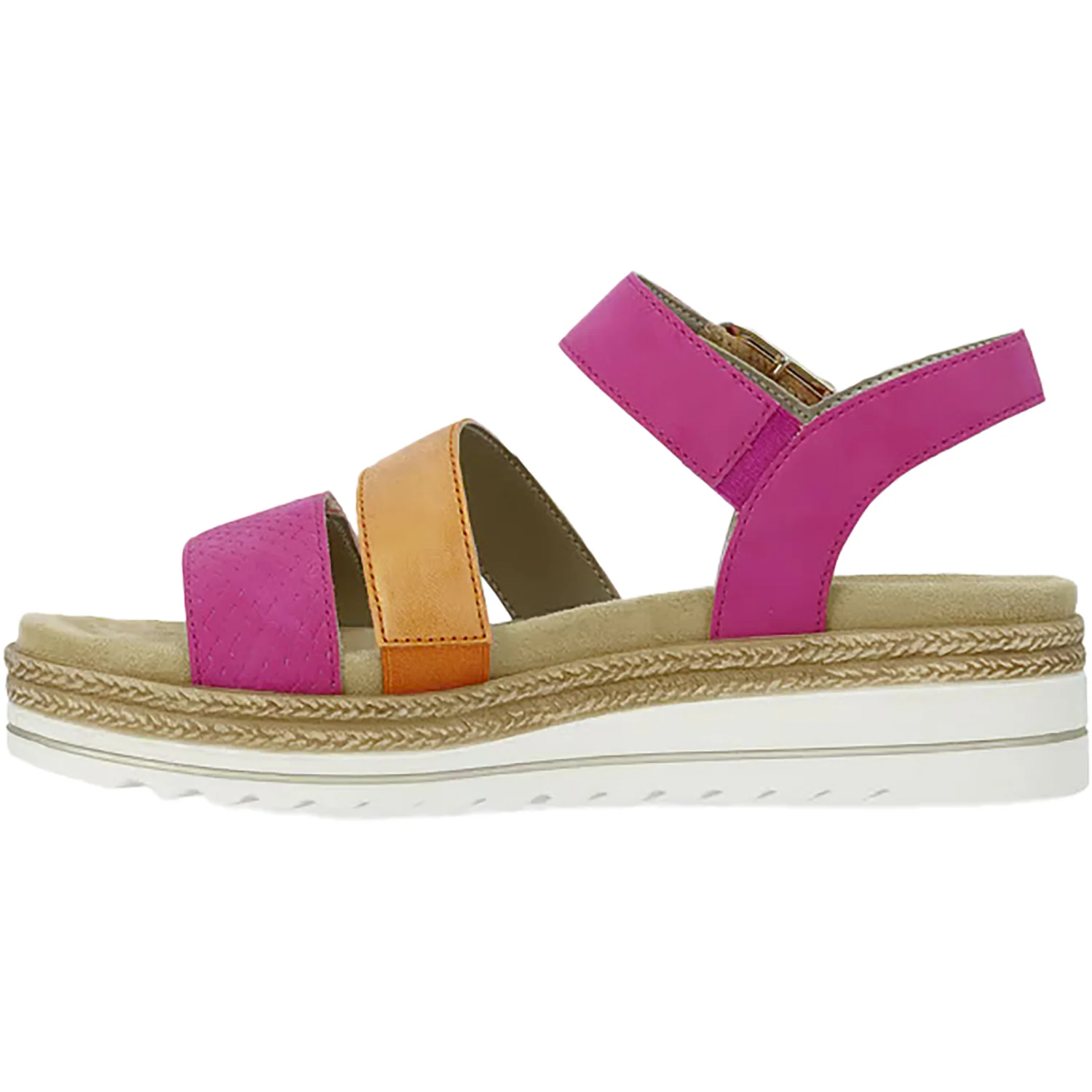 Remonte D0Q55-31 Women's Sandals Magenta/Orange Synthetic - Image 3