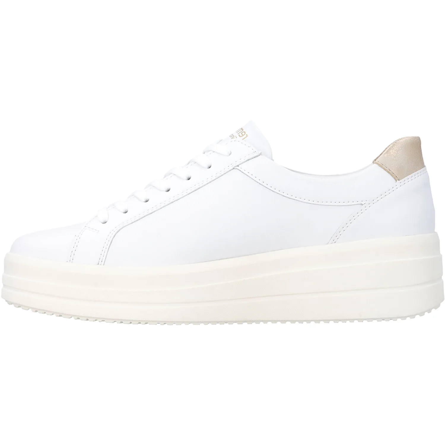 Remonte D1C11-80 Women's Lace Up Shoes White/Light Gold/Muschel - Image 3