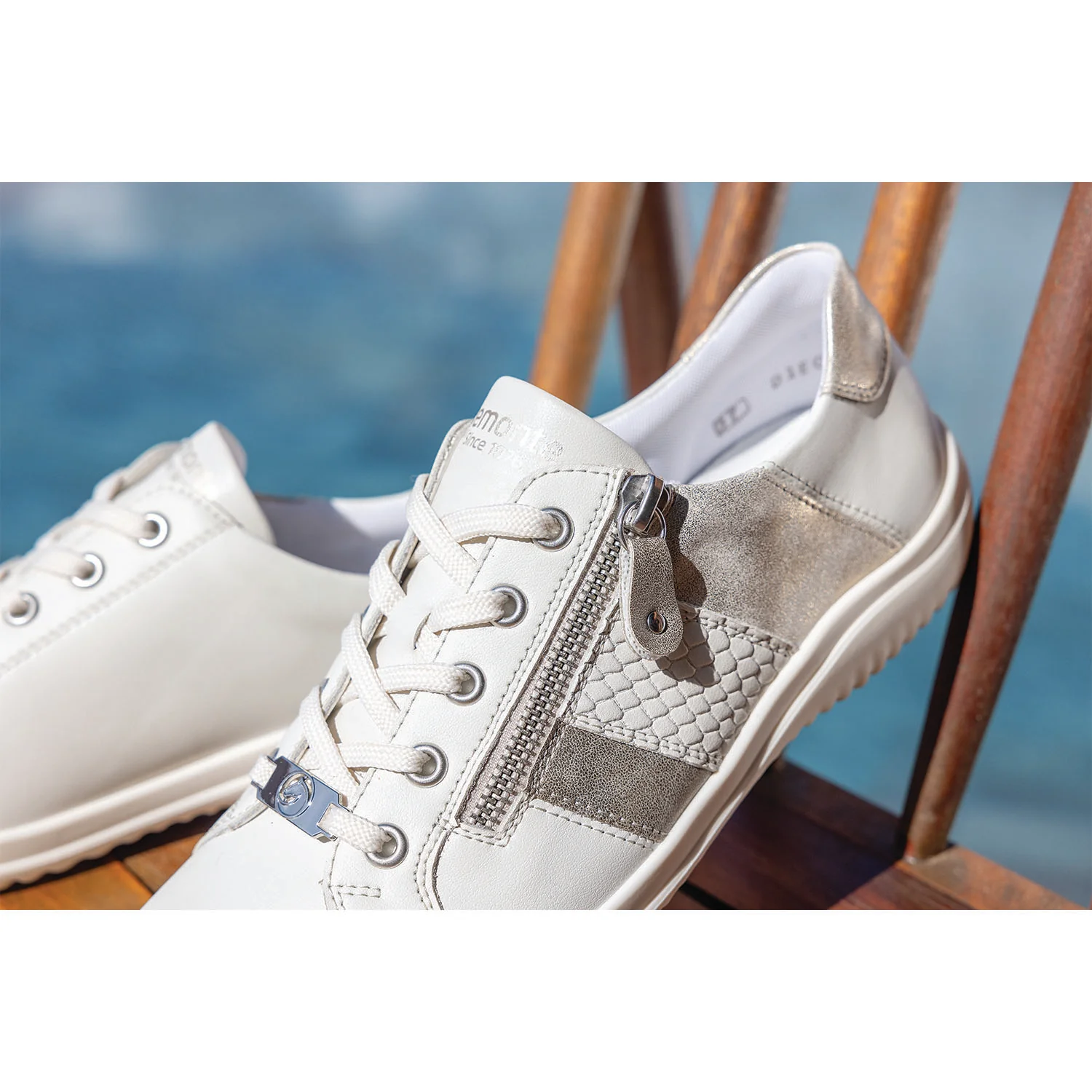 Remonte D1E00-80 Louann 00 Women's Shoes Snow/Perle/Offwhite/Musche - Image 5