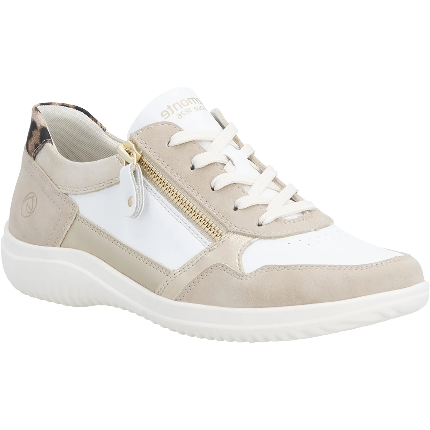 Remonte D1E06-82 Women's Sporty Lace Up Shoes Ginger/Weiss/Muschel - Image 5