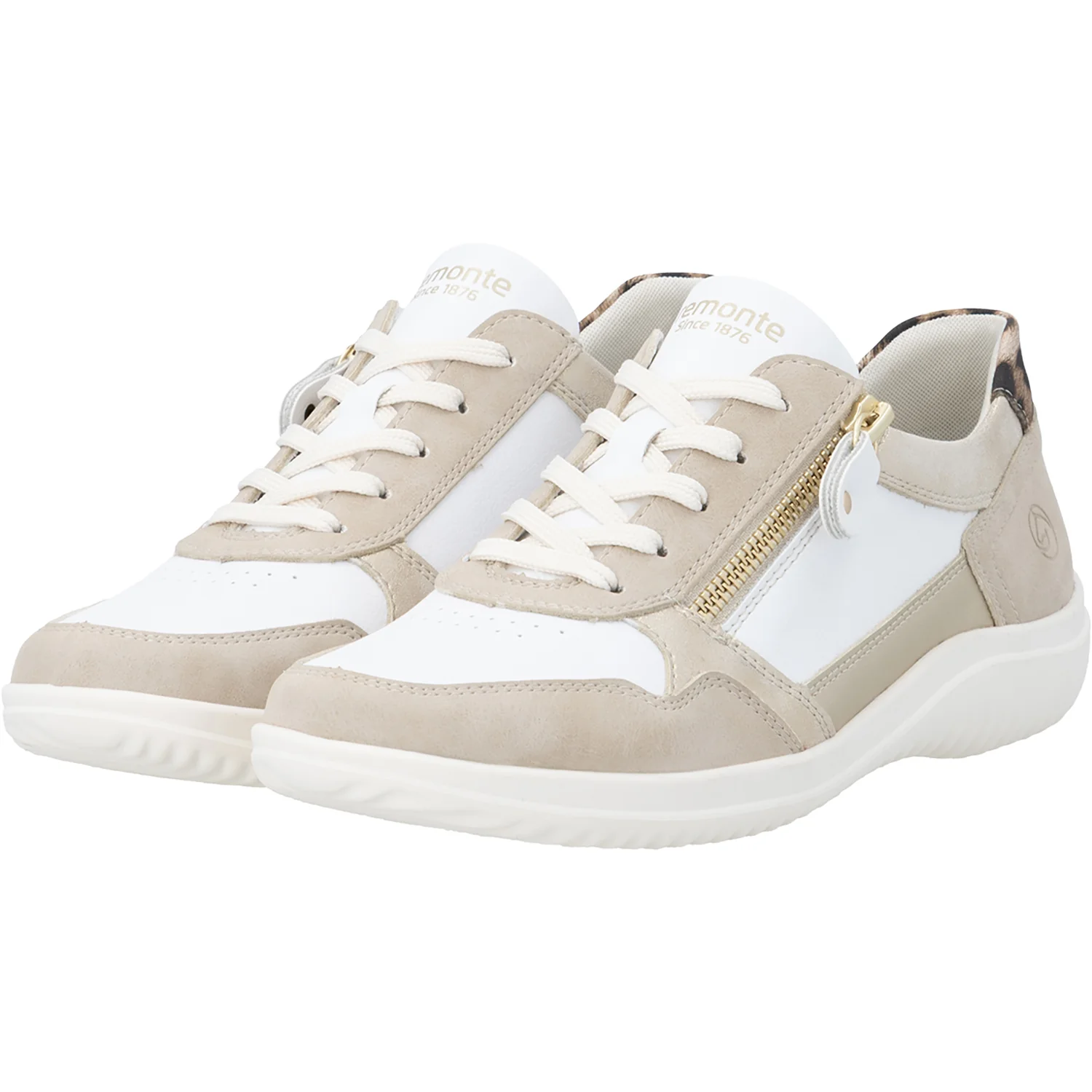 Remonte D1E06-82 Women's Sporty Lace Up Shoes Ginger/Weiss/Muschel - Image 7