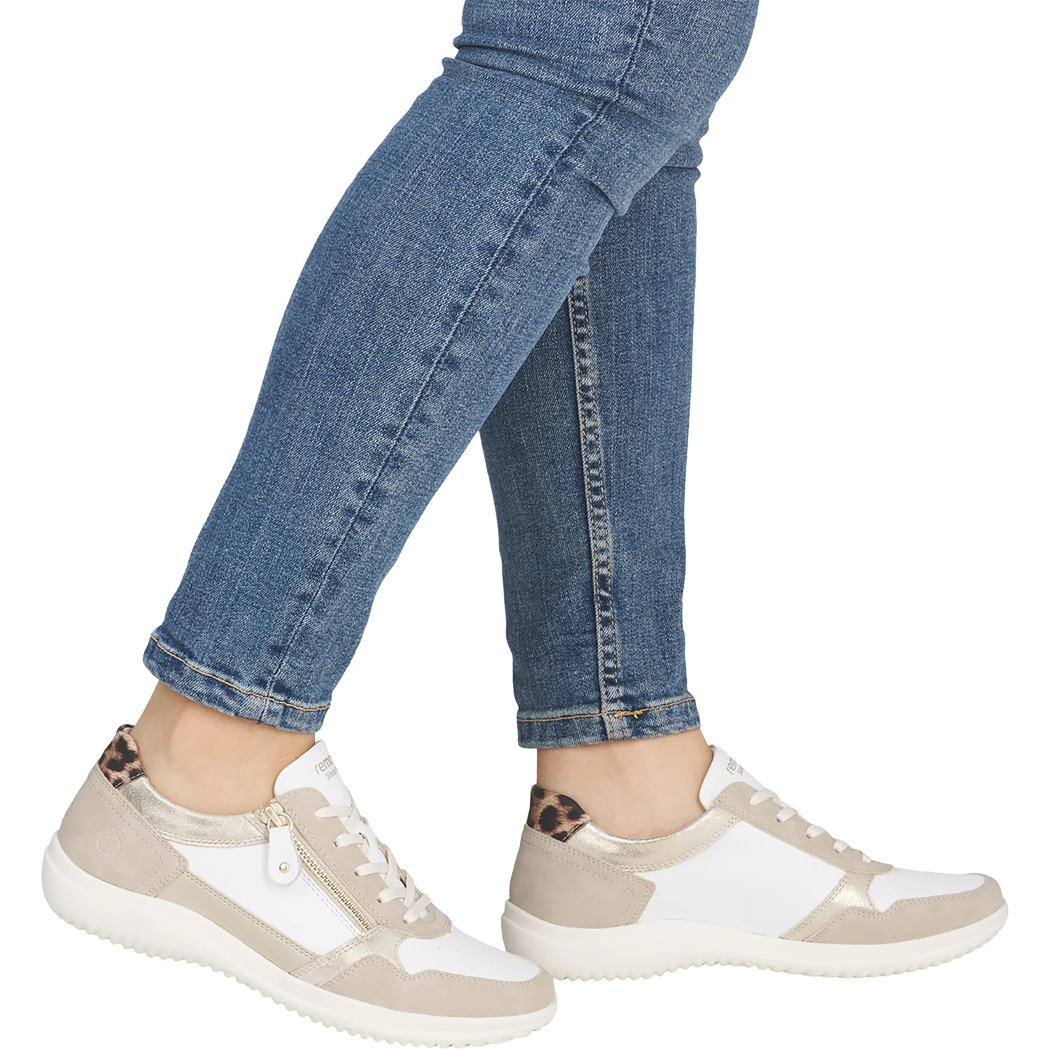 Remonte D1E06-82 Women's Sporty Lace Up Shoes Ginger/Weiss/Muschel - Image 8