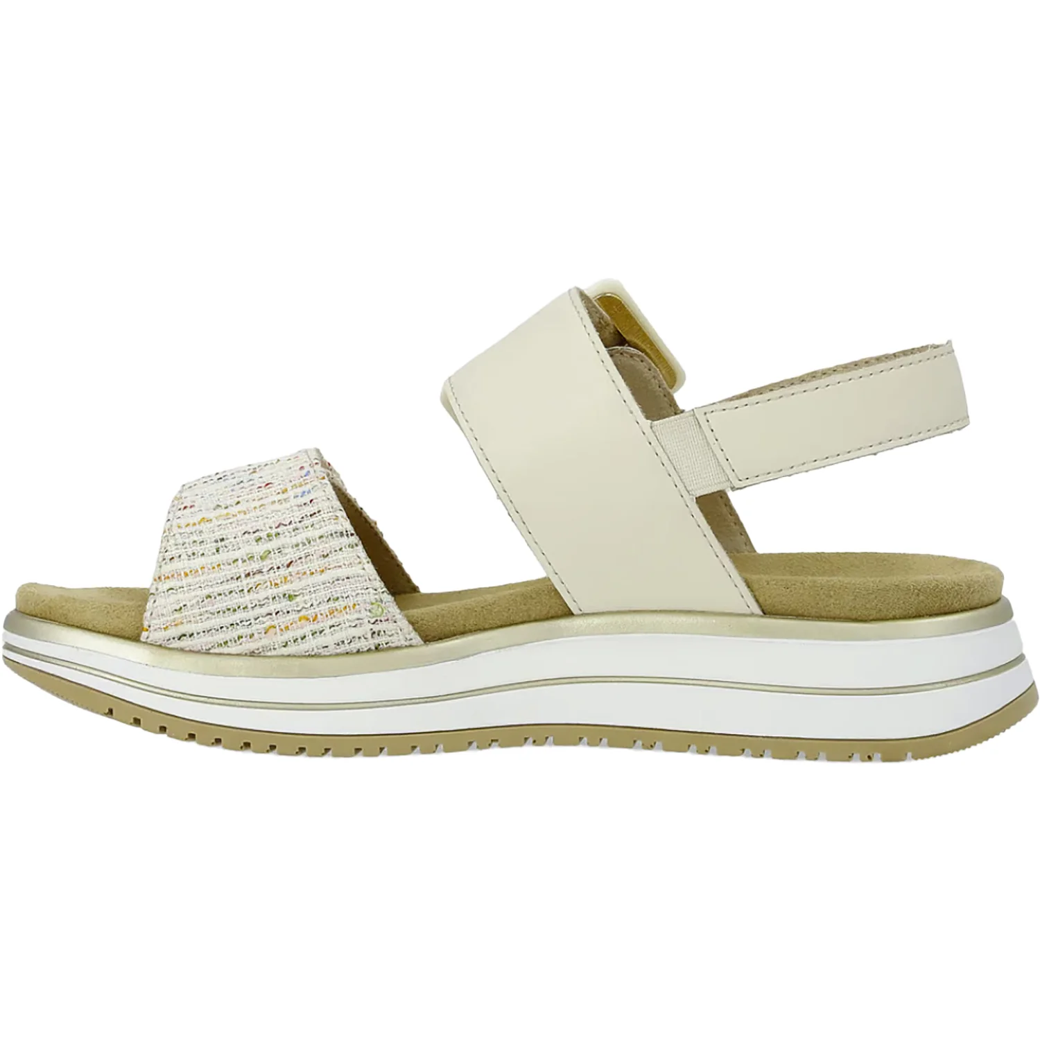 Remonte D1J53-60 Jocelyn 53 Women's Sandals Weiss Multi/Porzellan Leather - Image 2
