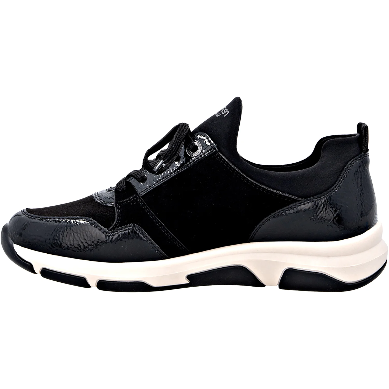 Remonte D1S02-02 Soraya 02 Women's Sporty Lace Up Shoes Sneakers Black/Schwarz/Schwarz Synthetic Patent Stretch - Image 3