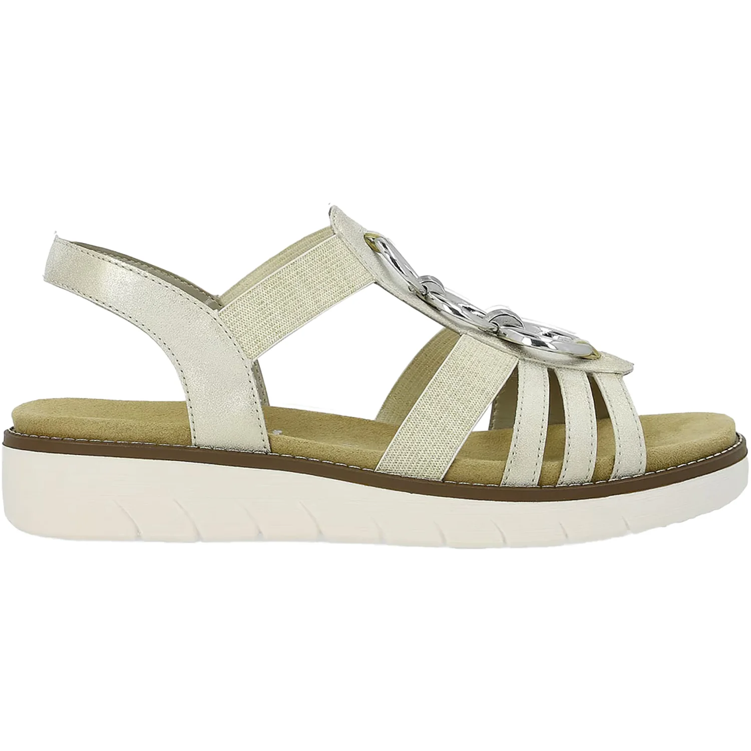Remonte D20743-60 Women's Sandals Mushce/Beige Gold Synthetic