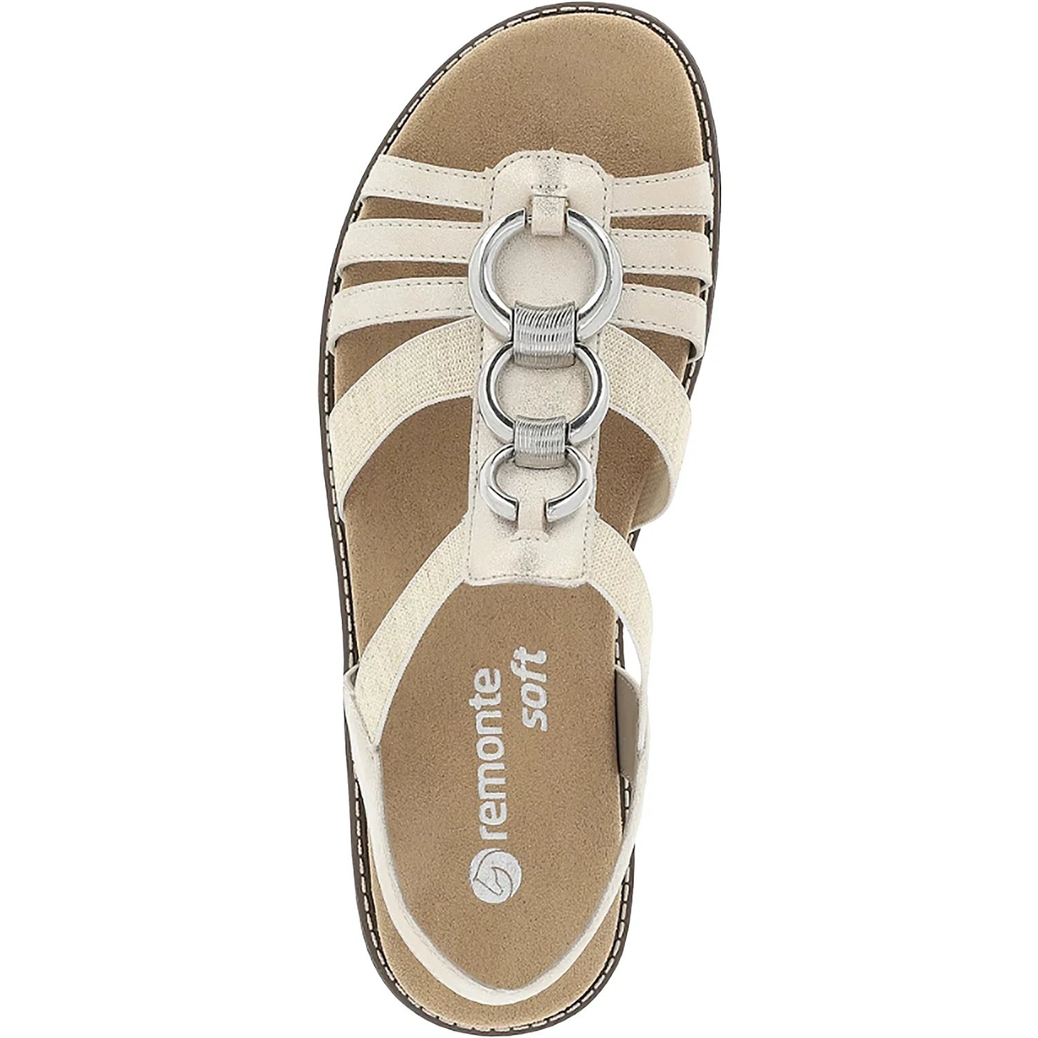 Remonte D20743-60 Women's Sandals Mushce/Beige Gold Synthetic - Image 2