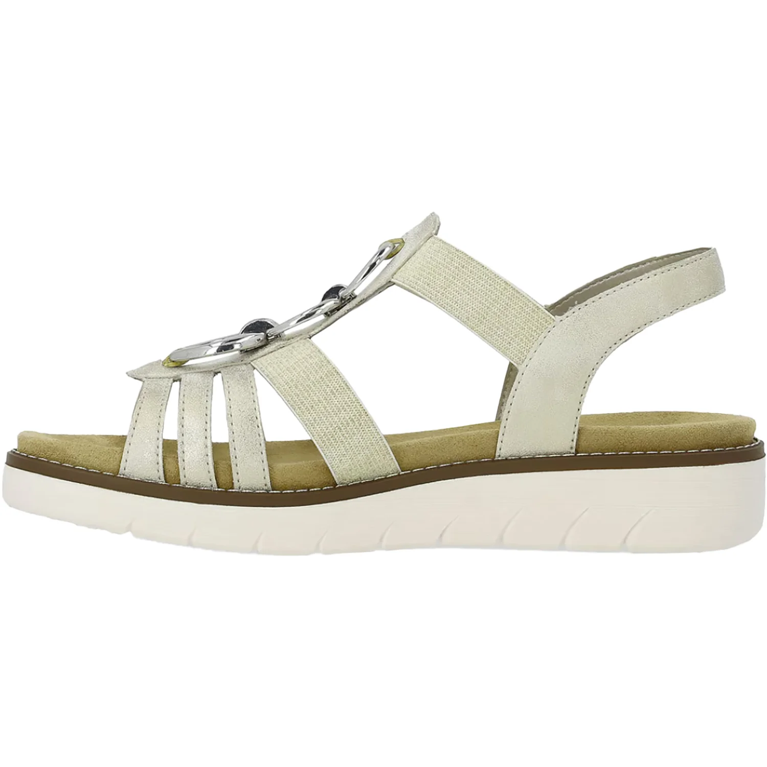 Remonte D20743-60 Women's Sandals Mushce/Beige Gold Synthetic - Image 3