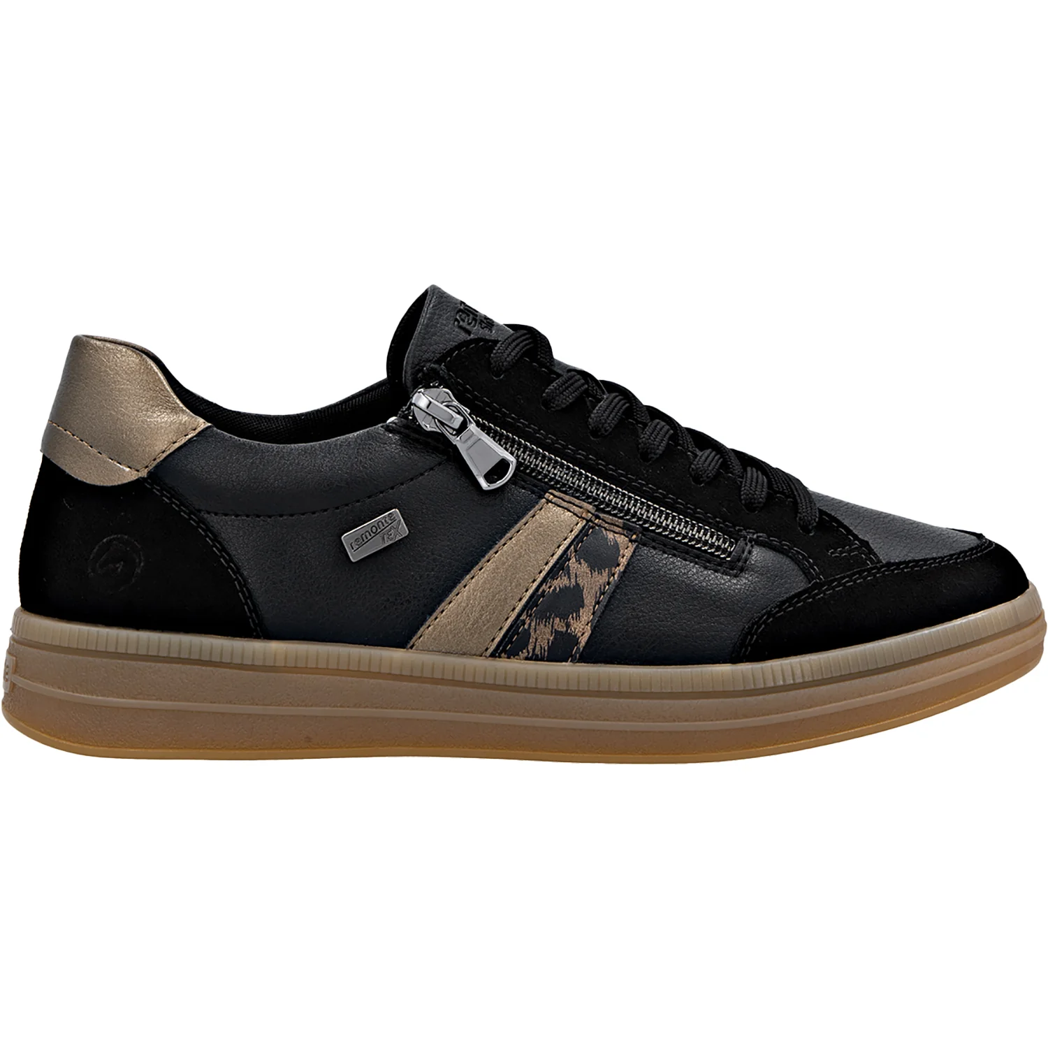 Remonte D2C04-03 Demi 04 Women's Lace Up Shoes Schwarz/Schwarz/Brown Suede/Leather