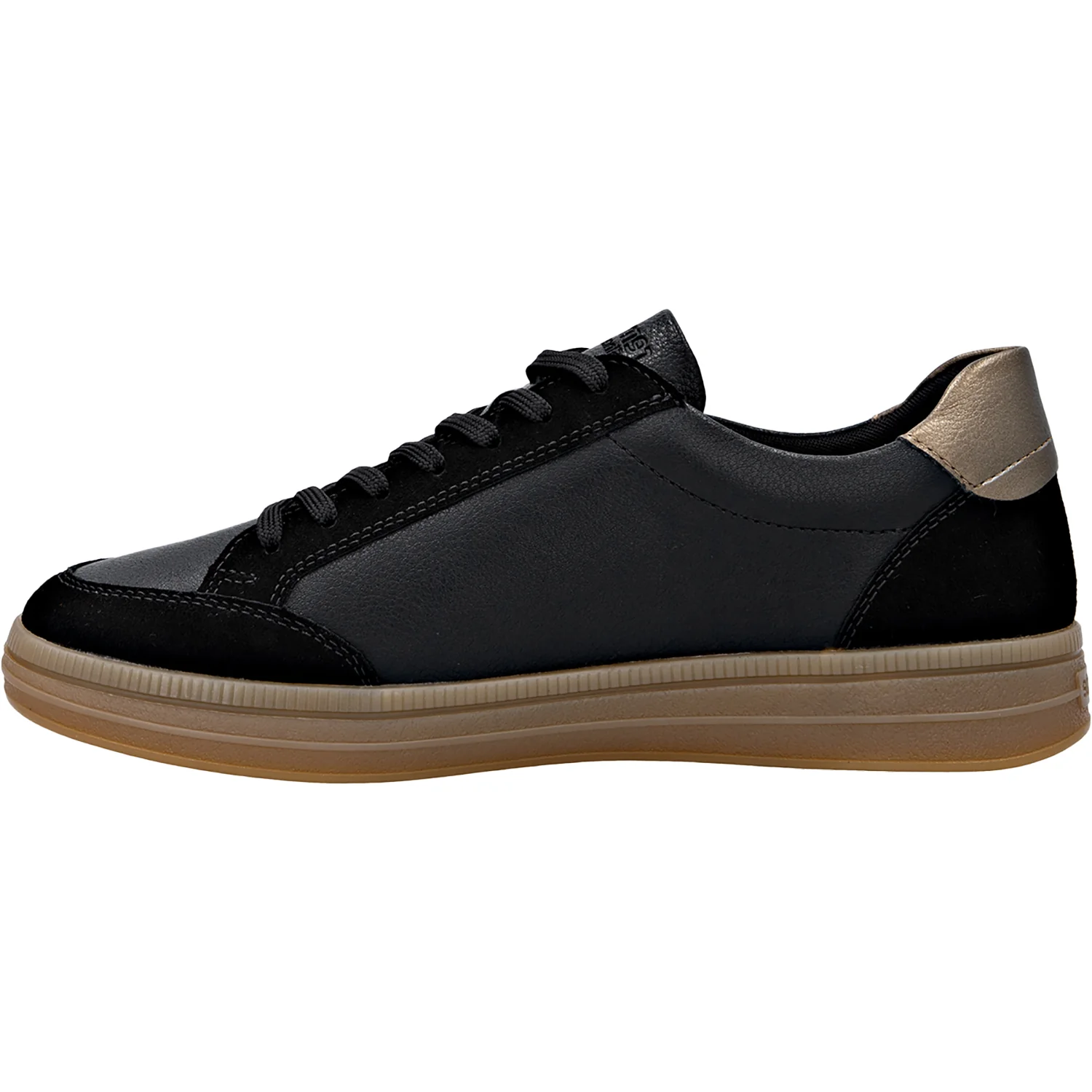 Remonte D2C04-03 Demi 04 Women's Lace Up Shoes Schwarz/Schwarz/Brown Suede/Leather - Image 3