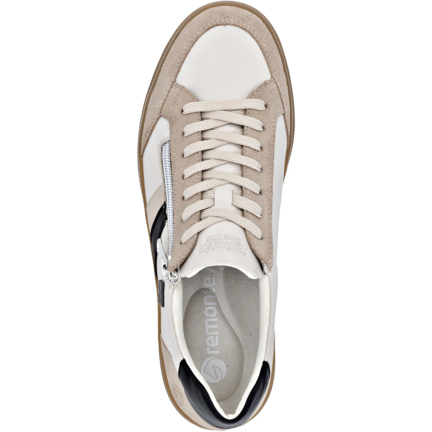 Remonte D2C04-62 Demi-04 Women's Sporty Lace Up Shoes Lehm/Nude/Ginger/Schwarz Suede/Leather - Image 2