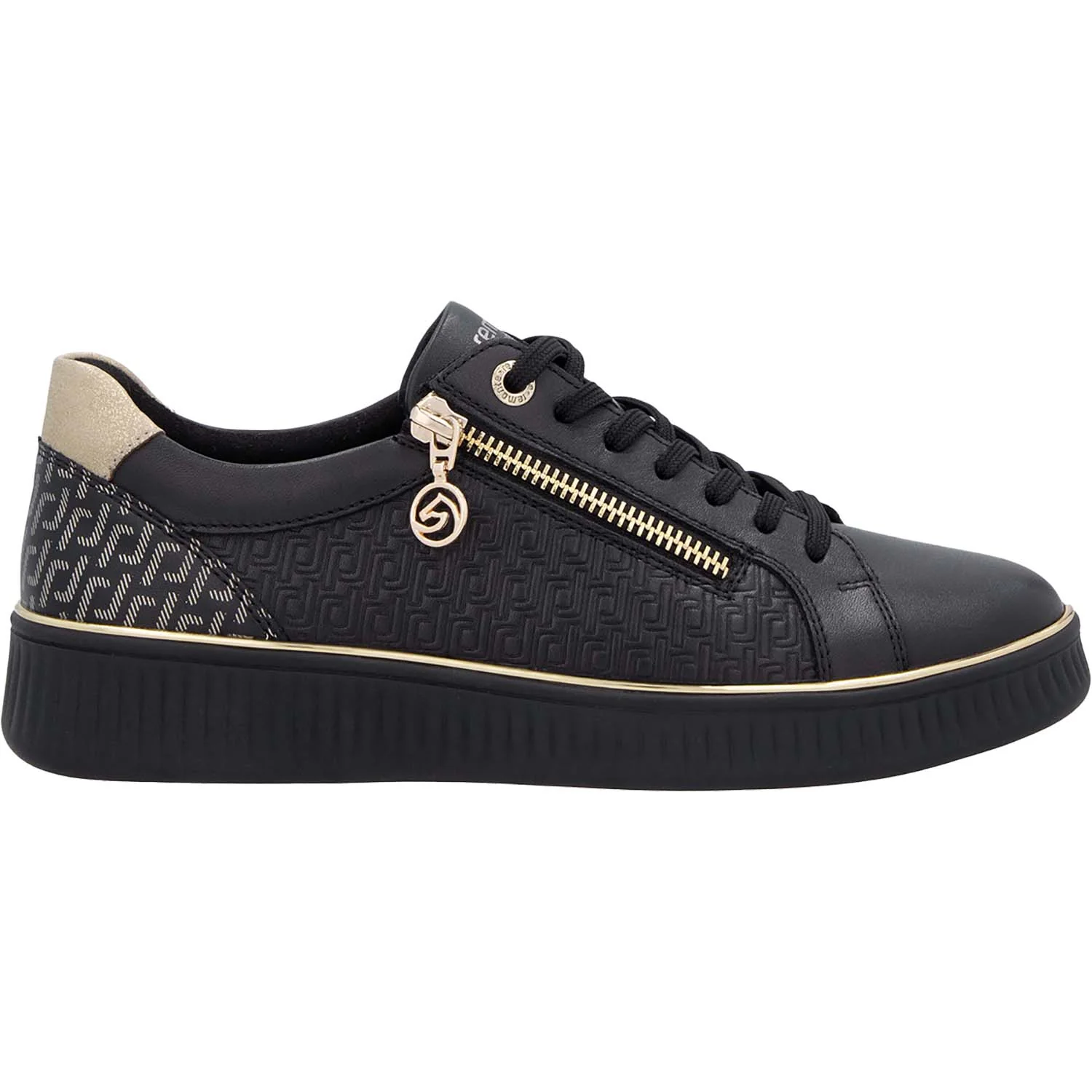 Remonte D2E00-03 Noelani 00 Women's Sporty Lace Up Shoes Schwarz/Alloy/Schwarz Leather