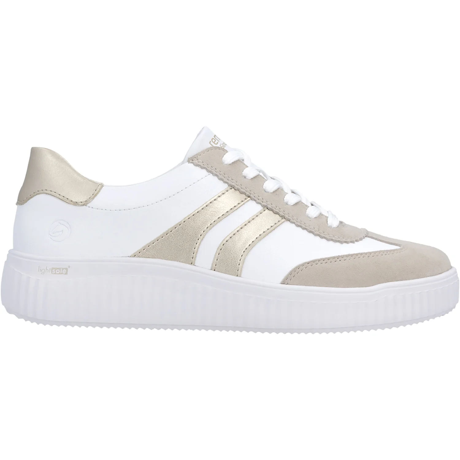 Remonte D3E00-80 Women's Sporty Lace Up Shoes Iceberg/Weiss/Pale Gold