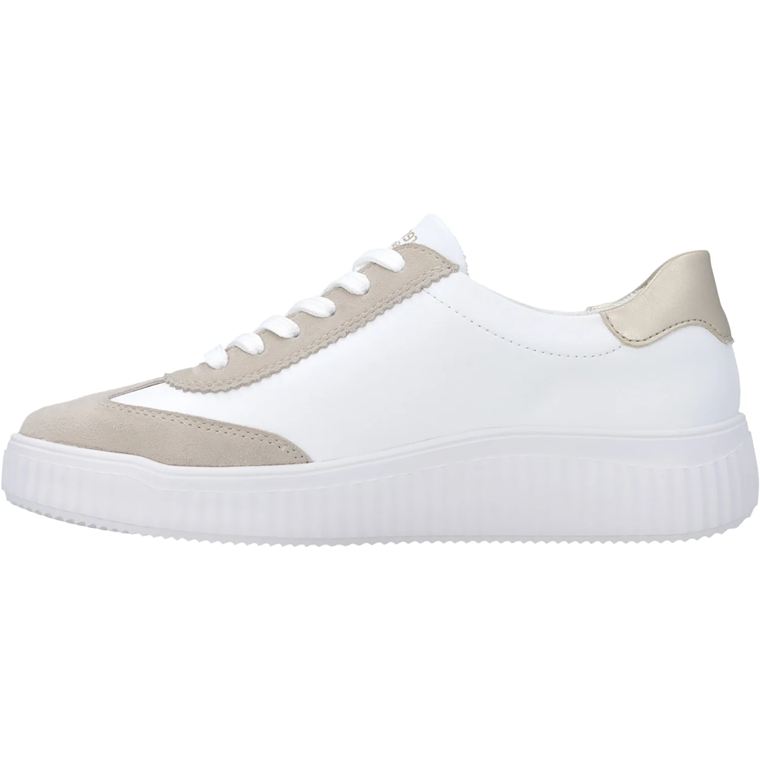 Remonte D3E00-80 Women's Sporty Lace Up Shoes Iceberg/Weiss/Pale Gold - Image 3