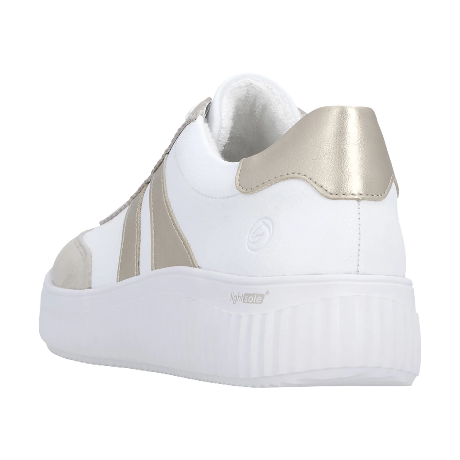 Remonte D3E00-80 Women's Sporty Lace Up Shoes Iceberg/Weiss/Pale Gold - Image 6