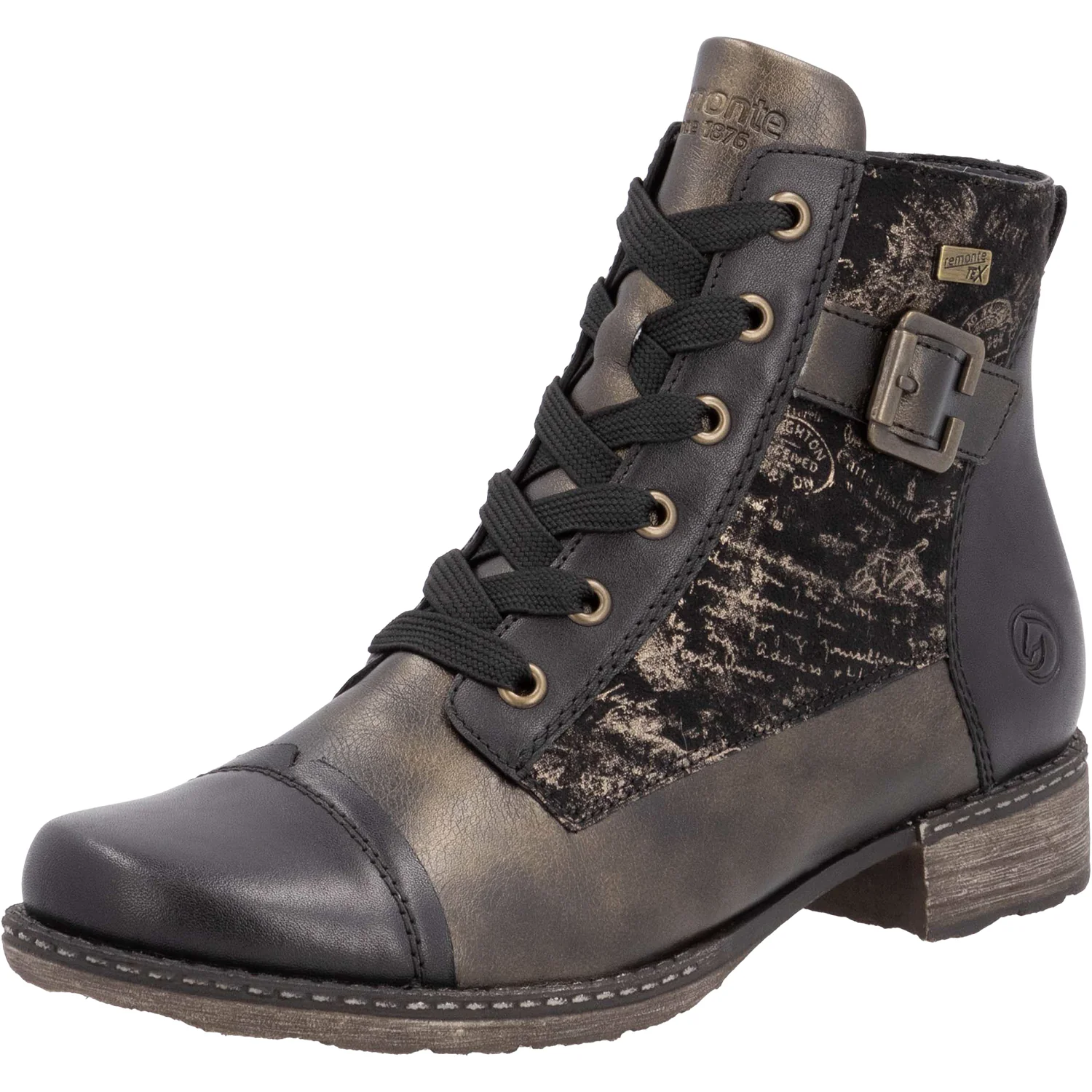 Remonte D4381-03 Women's Water Resistant Boots Schwarz/Antik/Schwarz Synthetic - Image 5