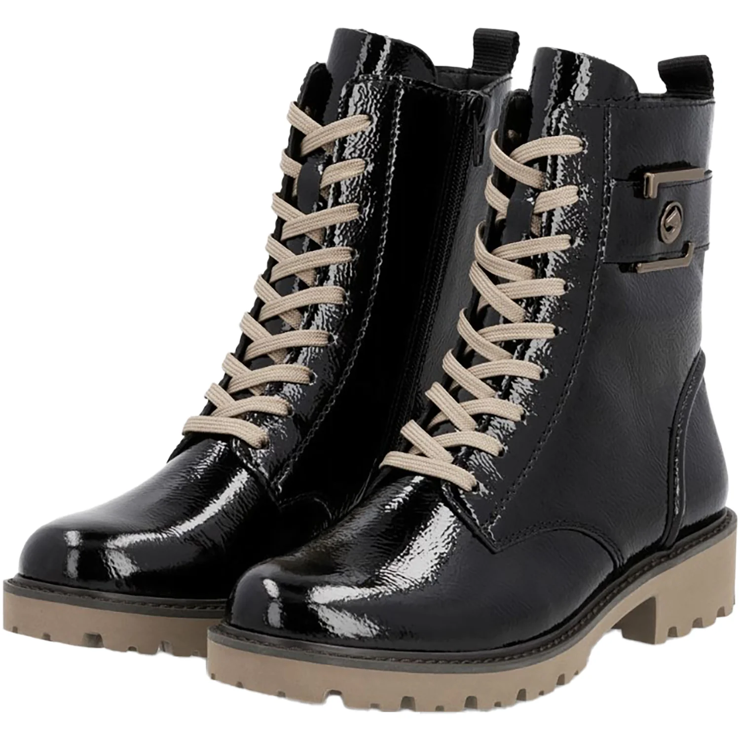 Remonte D8663-00 Women's Boots Black Crashlack Patent Leather - Image 5