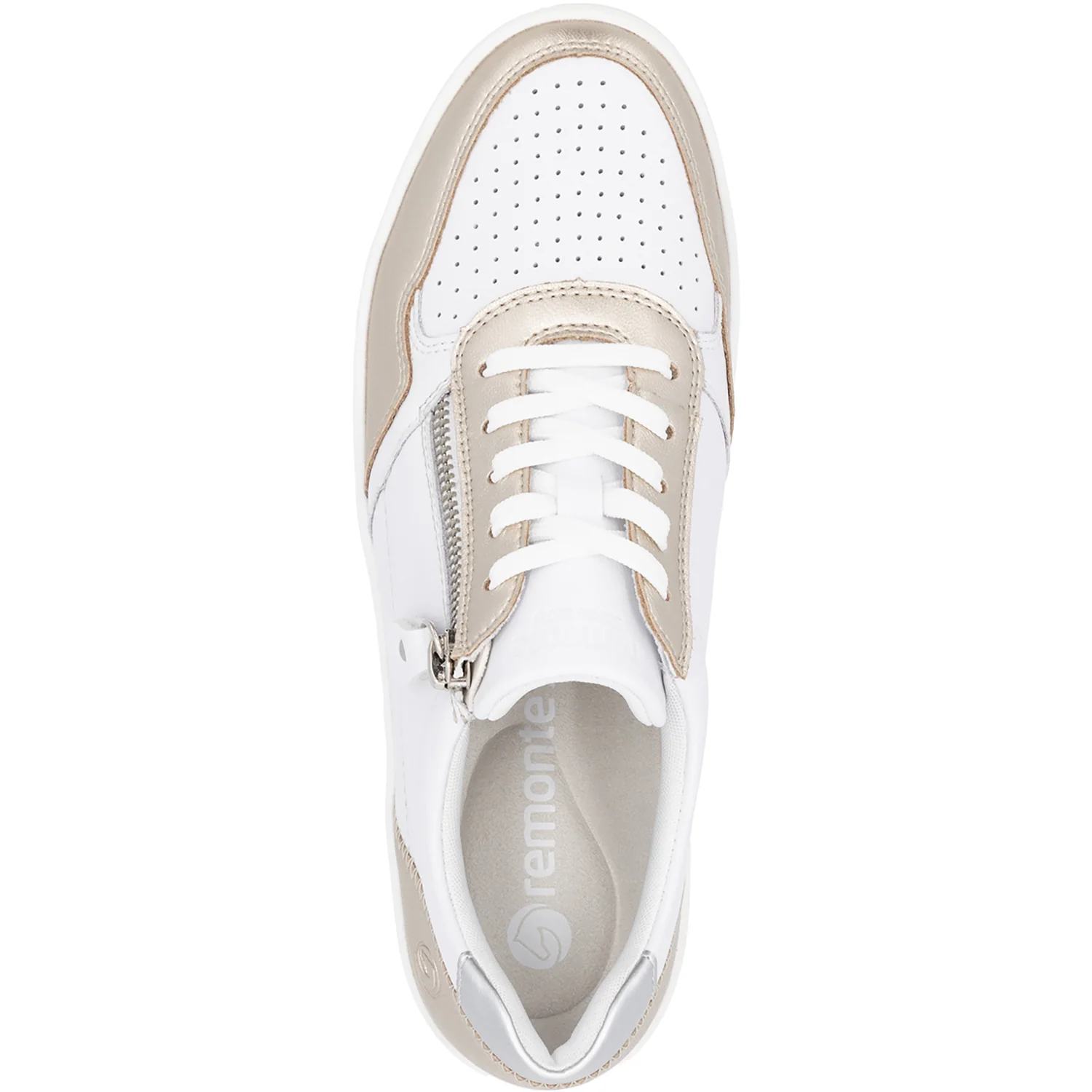 Remonte DOJ05-81 Kendra 01 Women's Sneakers Pale Gold/Weiss/Silver - Image 2
