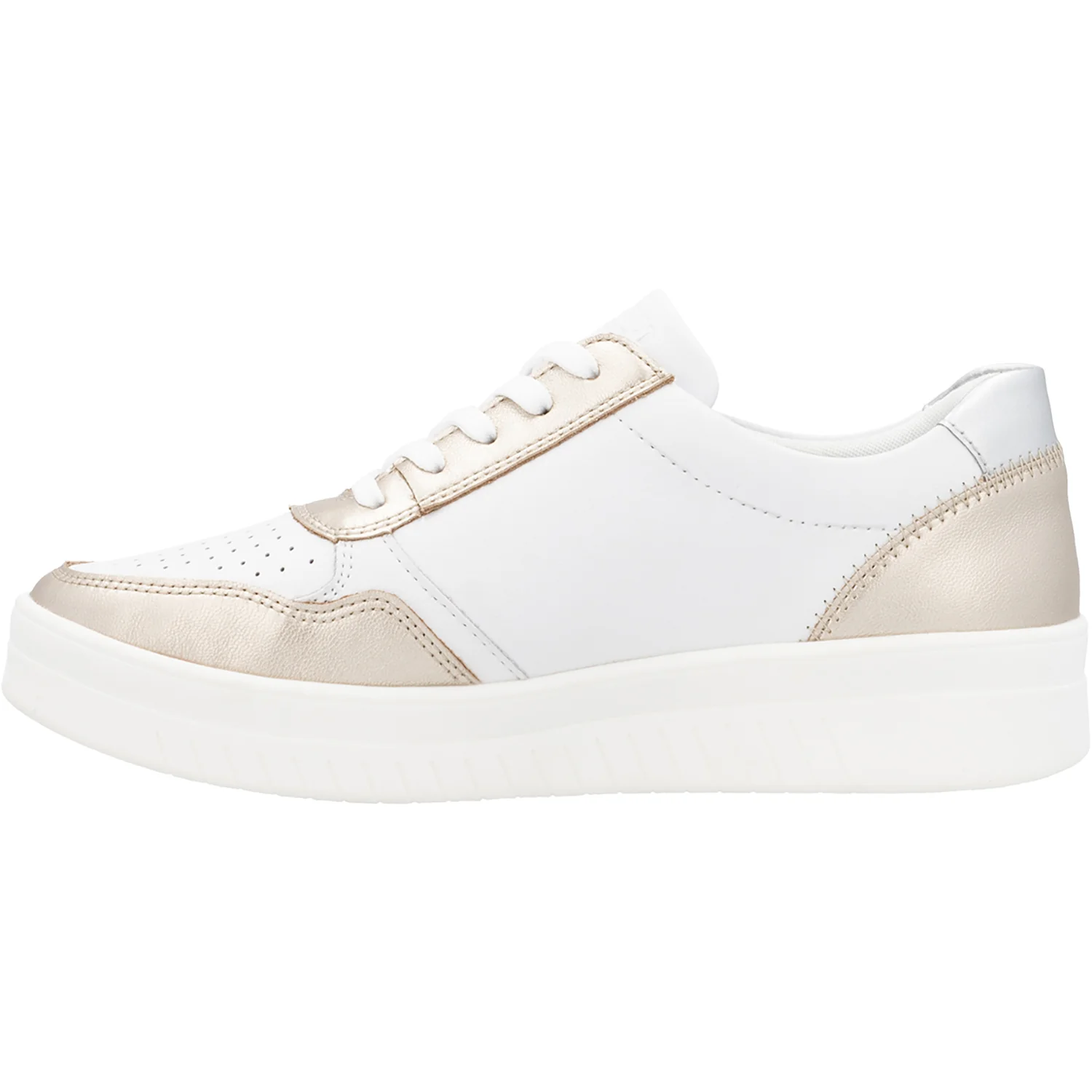 Remonte DOJ05-81 Kendra 01 Women's Sneakers Pale Gold/Weiss/Silver - Image 3
