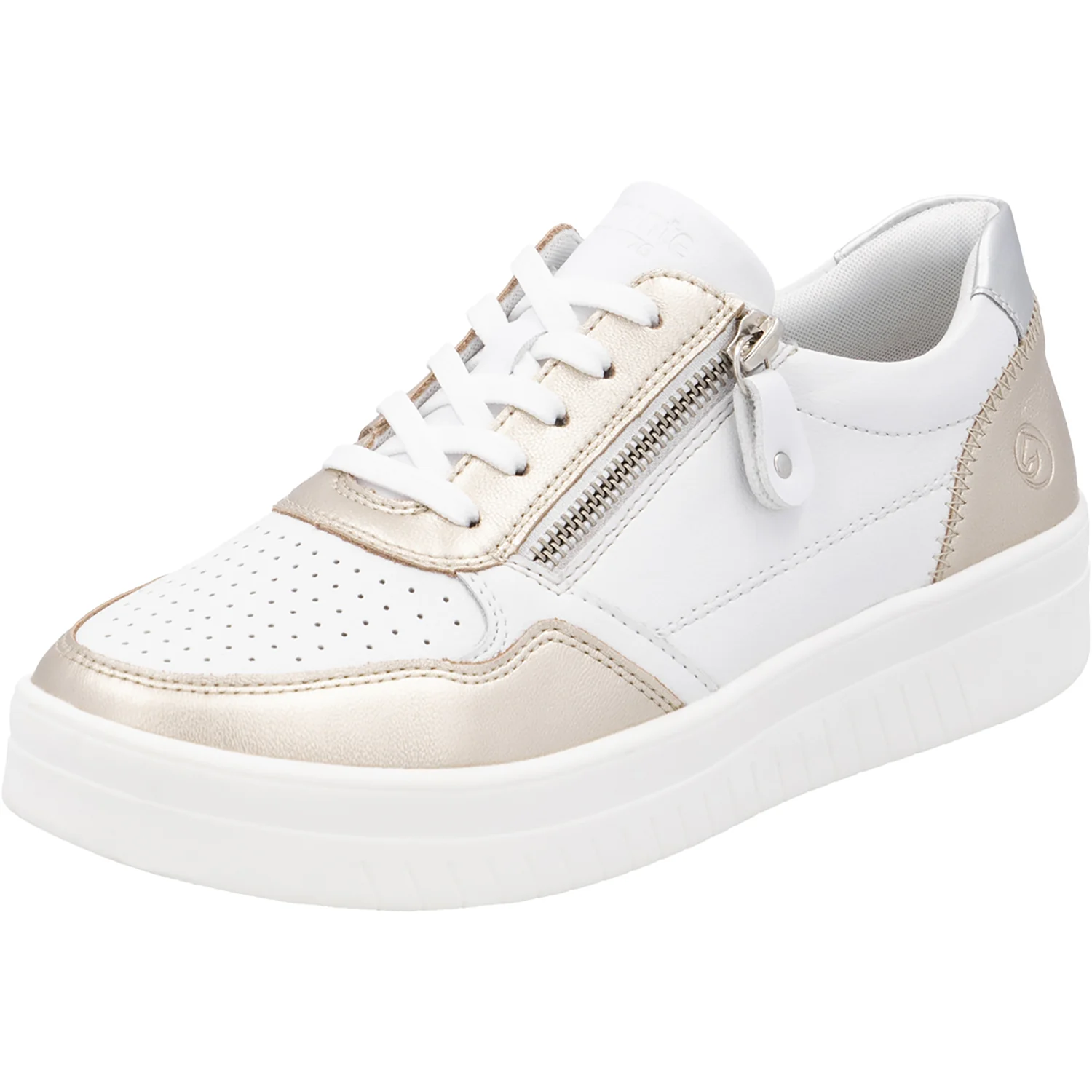 Remonte DOJ05-81 Kendra 01 Women's Sneakers Pale Gold/Weiss/Silver - Image 5