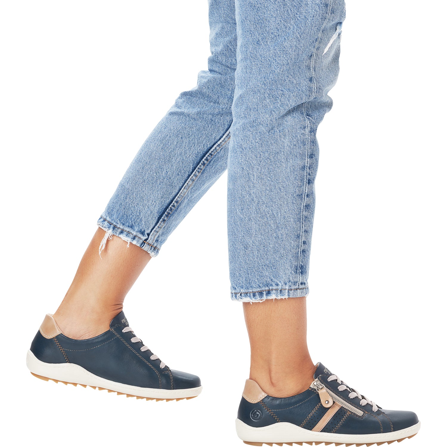 Remonte R1432-14 Liv 32 Women's Sneakers Pazifik/Bisquit Leather - Image 4