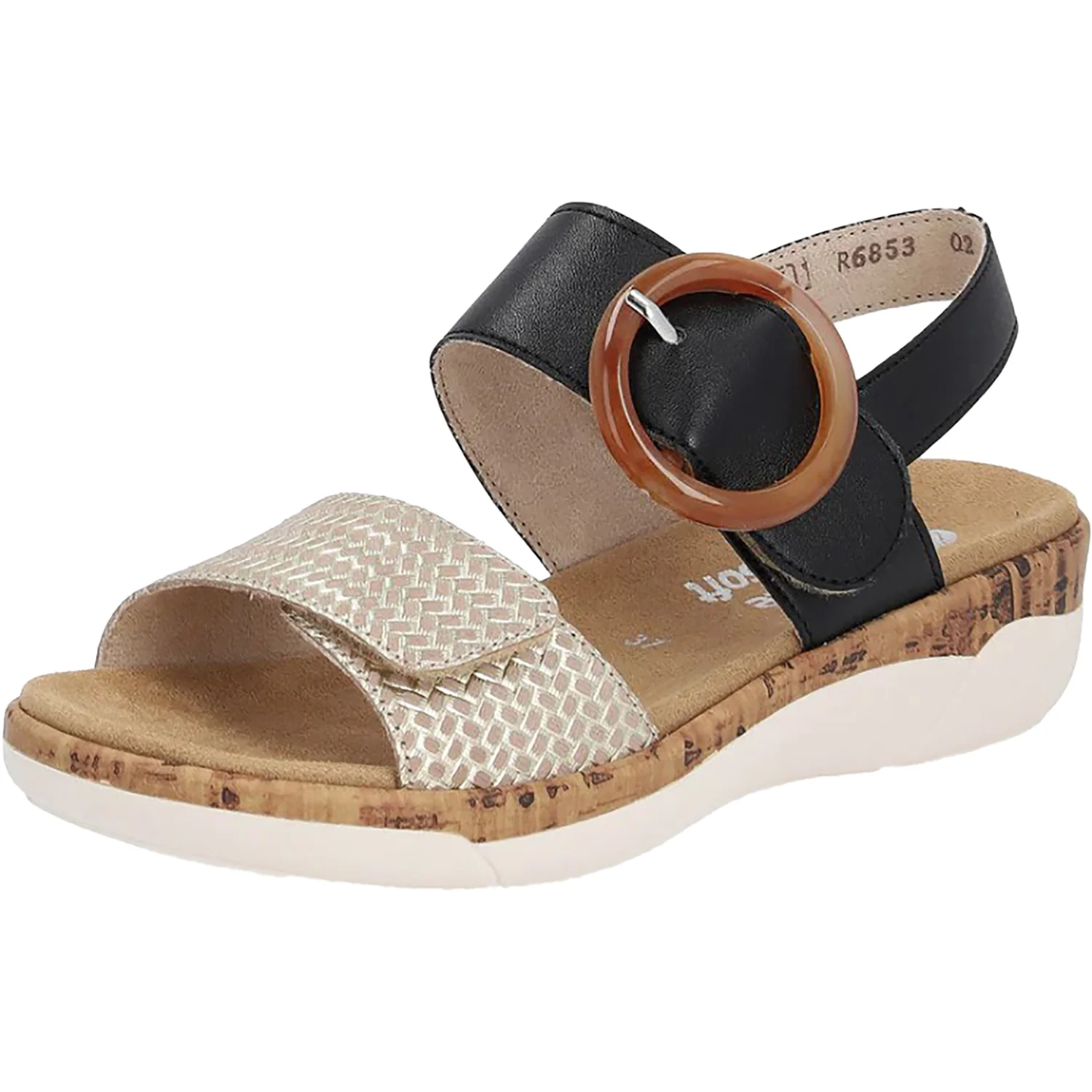Remonte R6853-02 Jocelyn 53 Women's Sandals Beige/Gold/Schwarz - Image 5