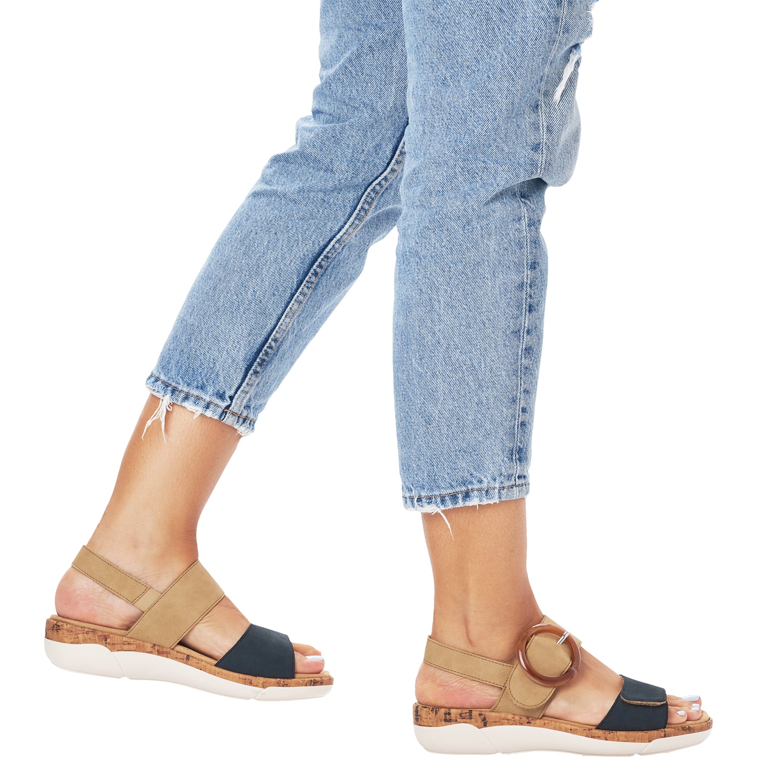 Remonte R6853-60 Jocelyn 53 Women's Sandals Pazific/Sand Nubuck - Image 4