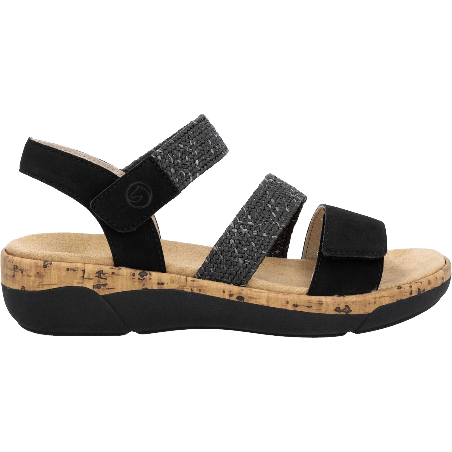 Remonte R6861-02 Women's Sandals Black Woven Stretch