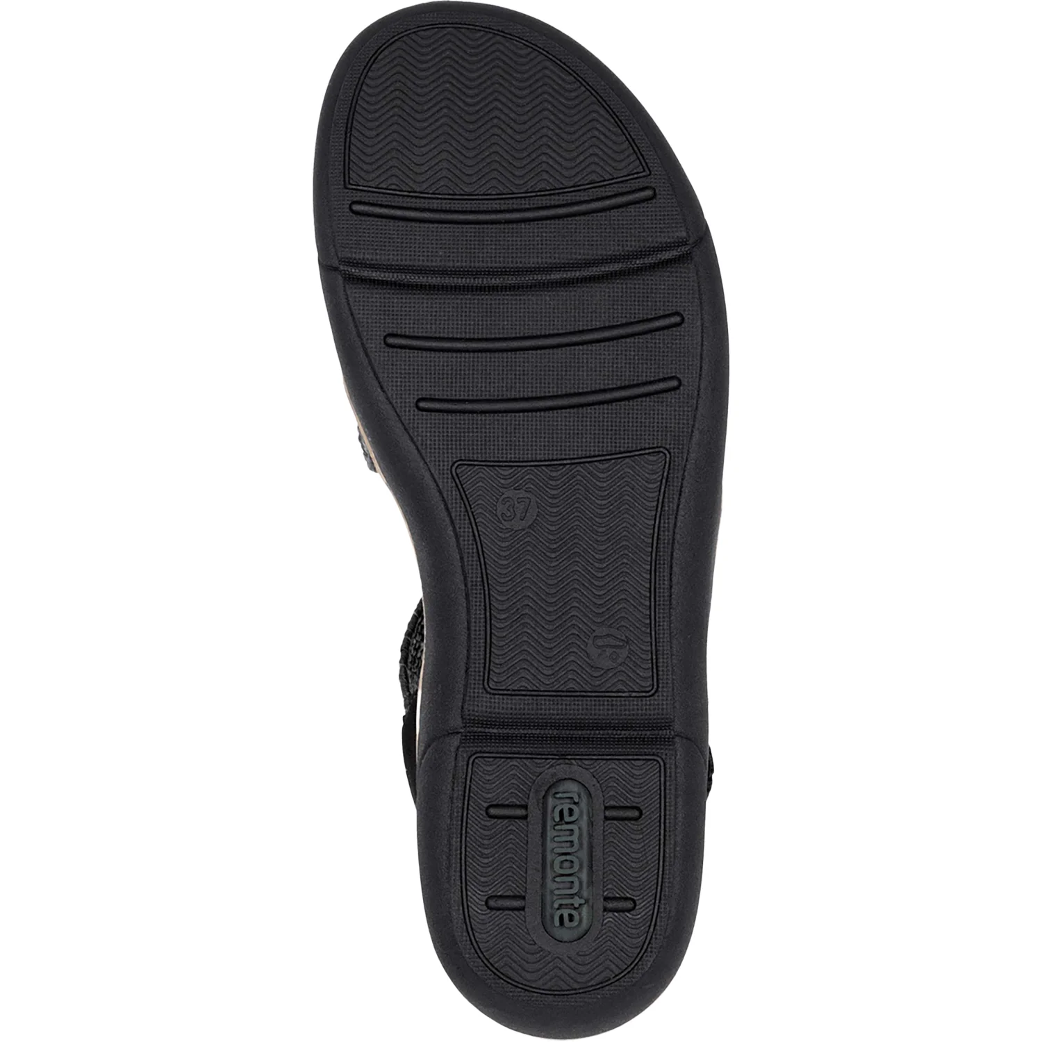 Remonte R6861-02 Women's Sandals Black Woven Stretch - Image 4