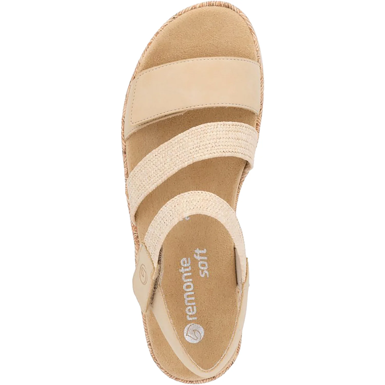 Remonte R6861-20 Women's Sandals Tan Woven Stretch - Image 2