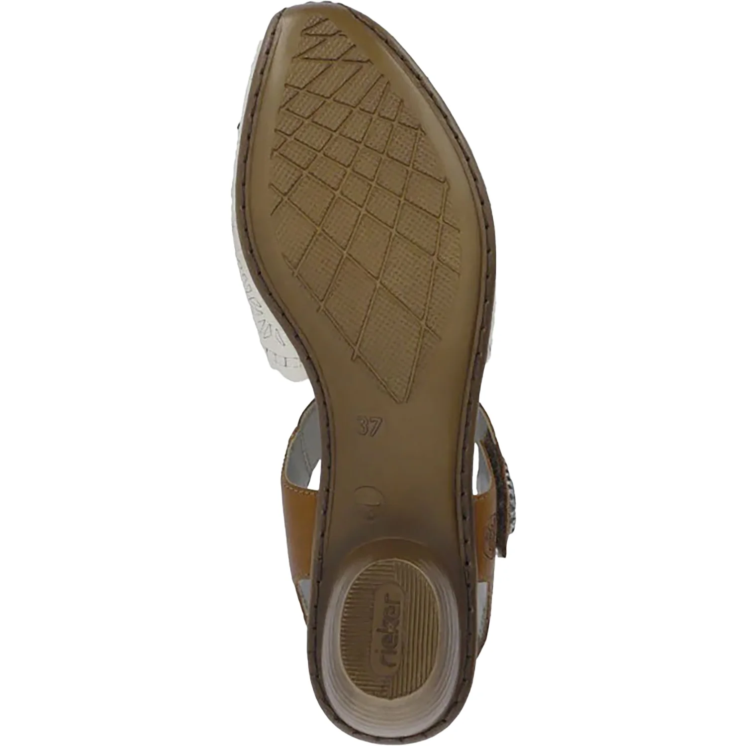 Rieker 43703-60 Mirjam Women's Dressy Mary Janes Cream/Cayenne Leather - Image 4