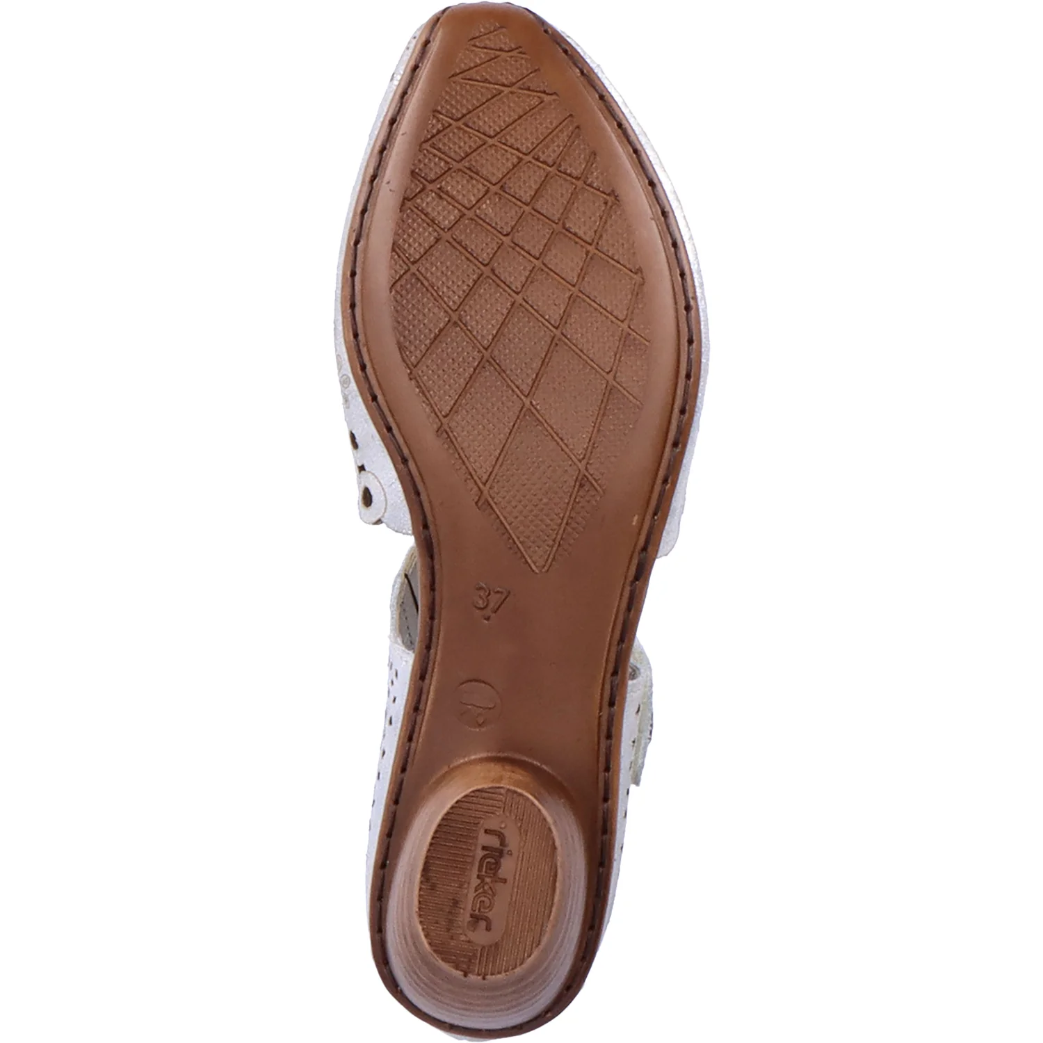 Rieker 43753-90 Mirjam 53 Women's Mary Janes Silver Leather - Image 4