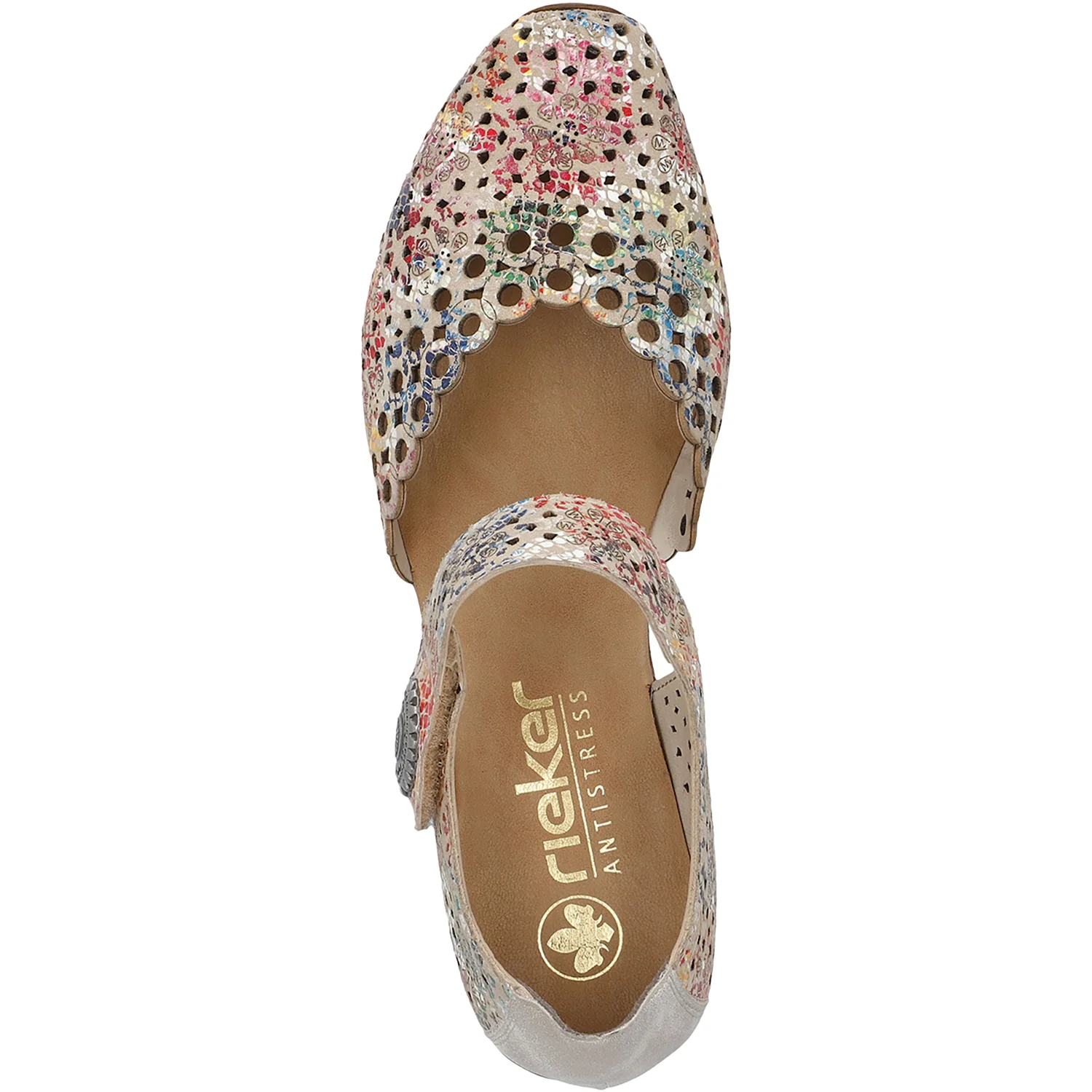 Rieker 43753-91 Mirjam 53 Women's Dressy Mary Janes Beige Multi Leather - Image 2