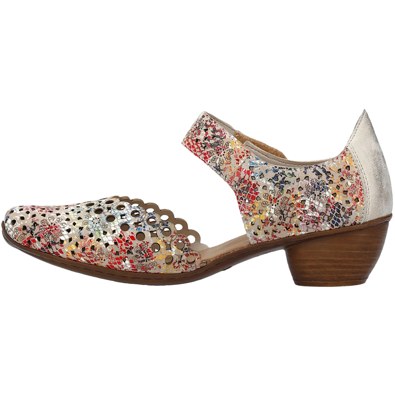 Rieker 43753-91 Mirjam 53 Women's Dressy Mary Janes Beige Multi Leather - Image 3