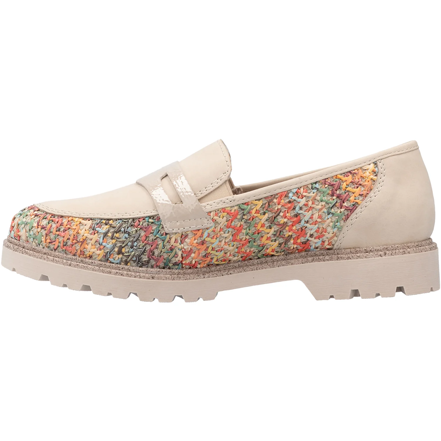 Rieker 45562-90 Gitta 62 Women's Slip Ons Traditional Perle Vegan/Patent Multi Woven - Image 4