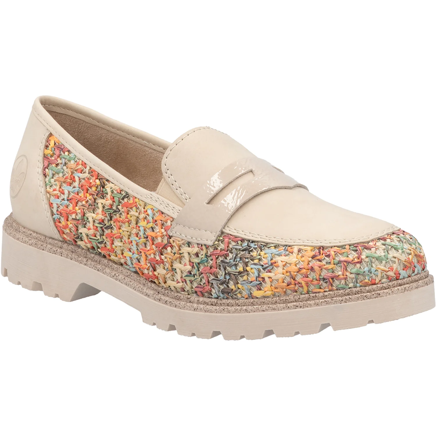 Rieker 45562-90 Gitta 62 Women's Slip Ons Traditional Perle Vegan/Patent Multi Woven - Image 6