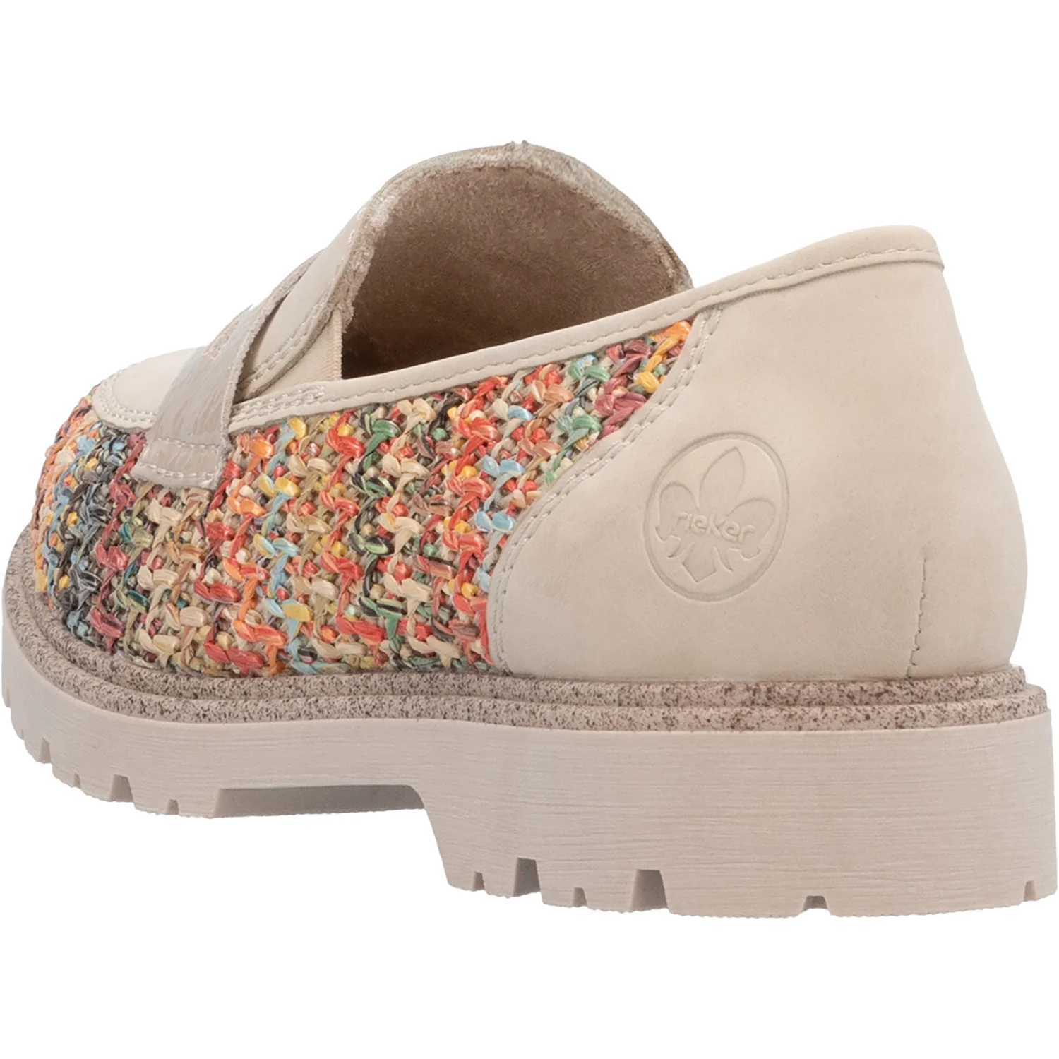 Rieker 45562-90 Gitta 62 Women's Slip Ons Traditional Perle Vegan/Patent Multi Woven - Image 8