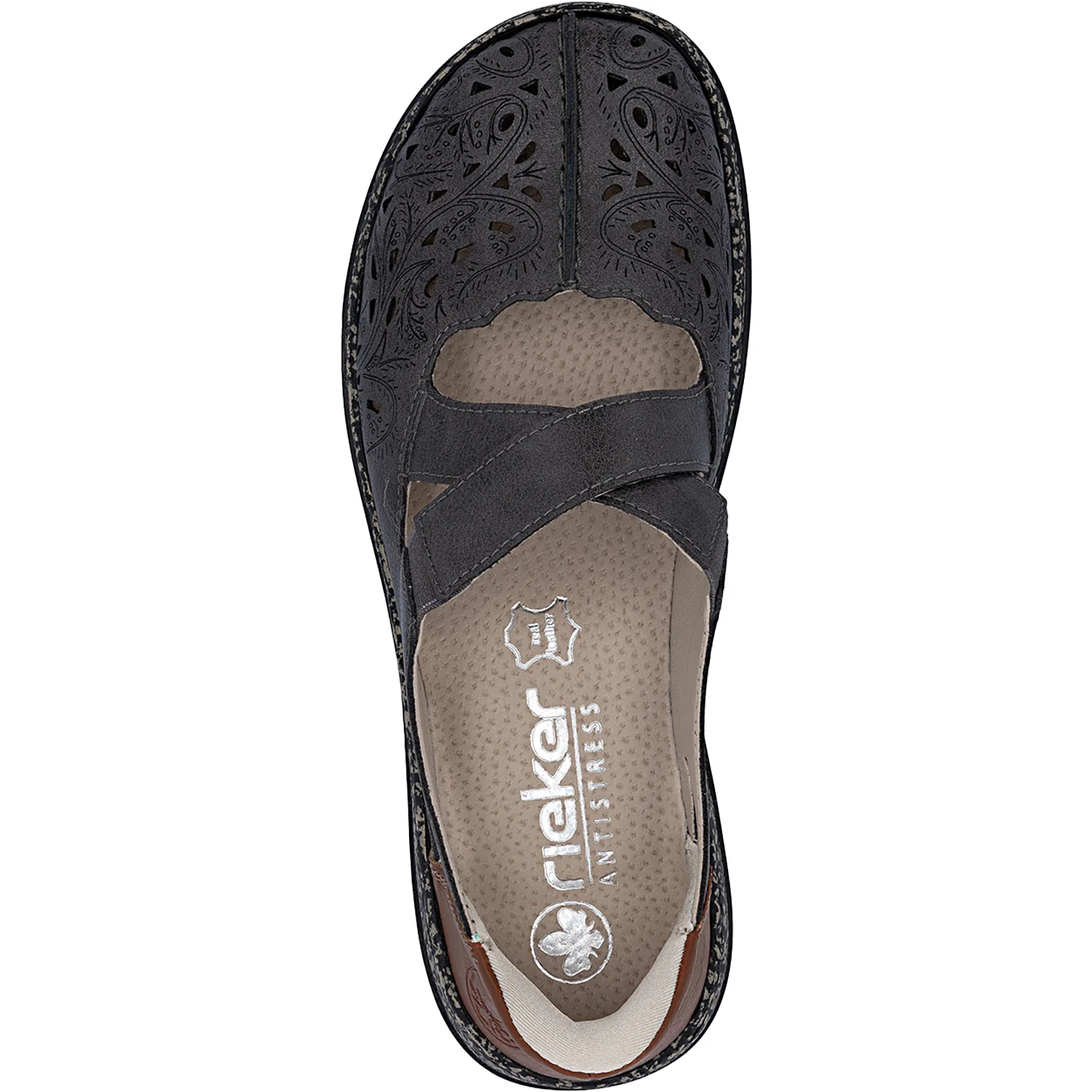 Rieker 46352-45 Women's Mary Janes Basalt/Cayenne - Image 2