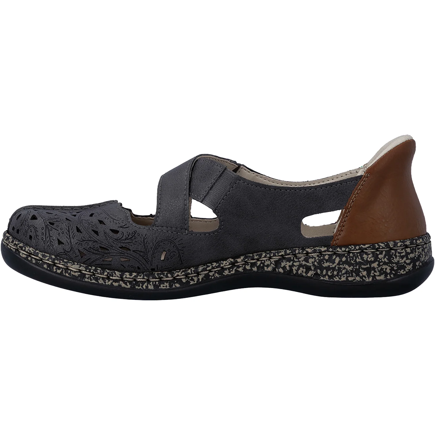 Rieker 46352-45 Women's Mary Janes Basalt/Cayenne - Image 3