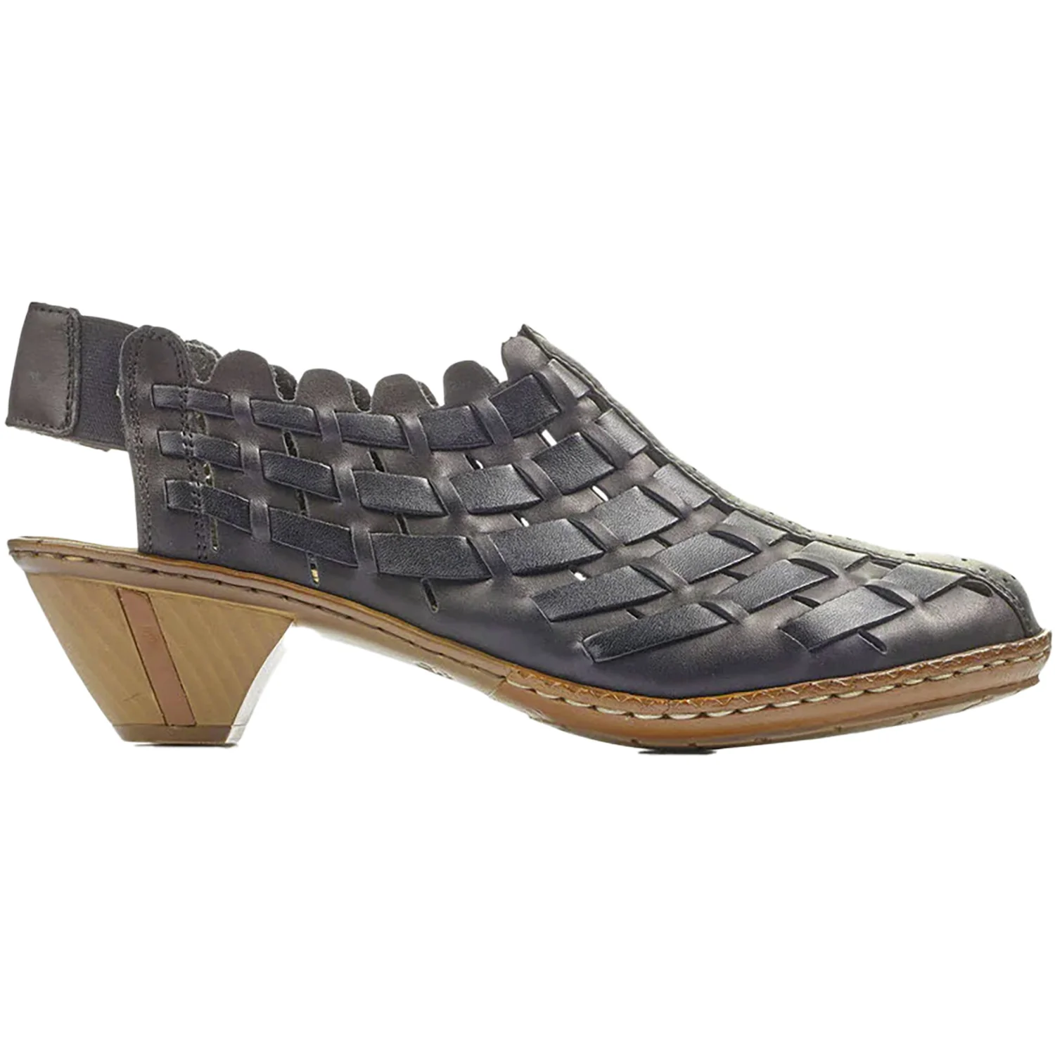 Rieker 46778-01 Sina 78 Women's Slingback Black Leather