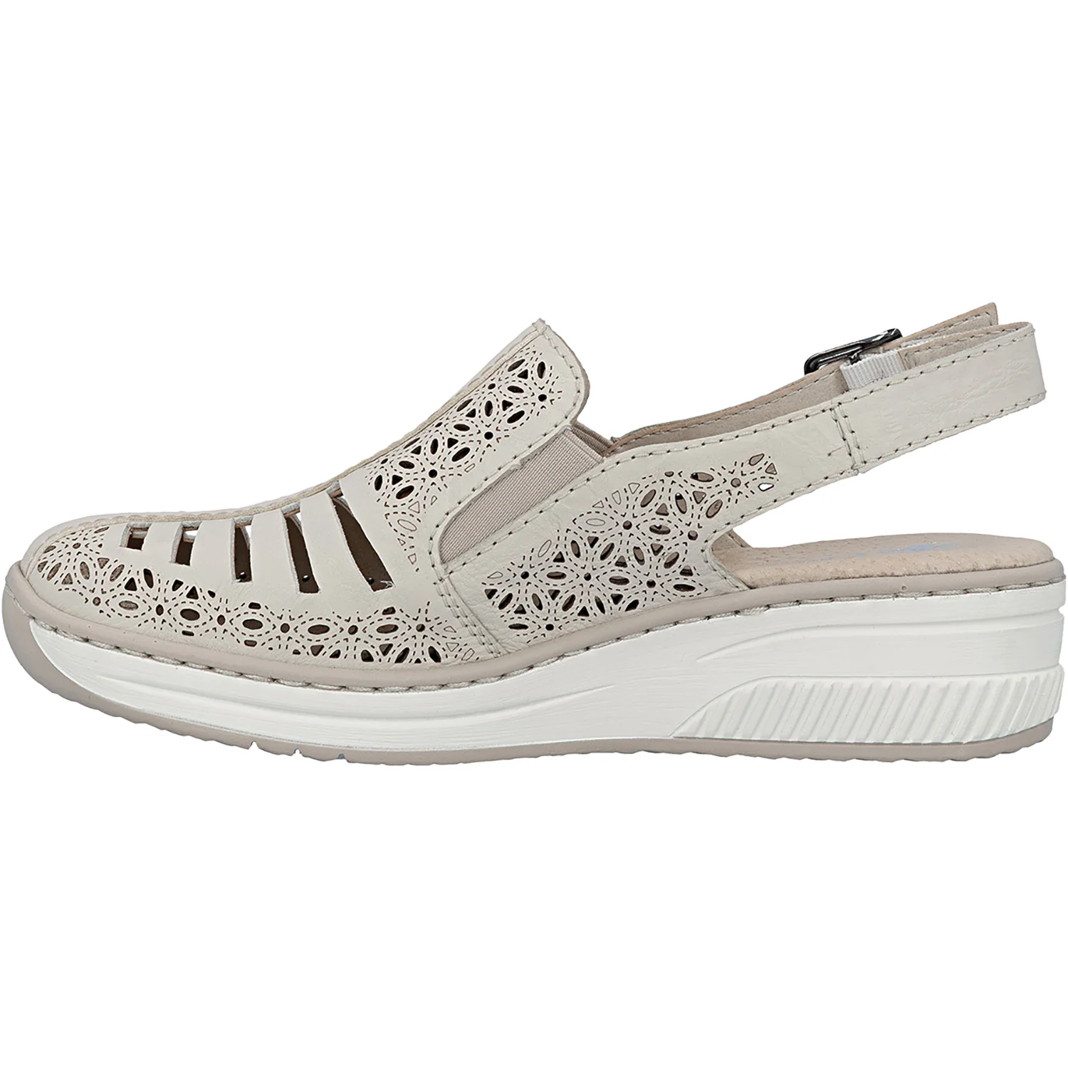 Rieker 48763-60 Women's Slip On Sporty Sneakers Crema/Crema - Image 3