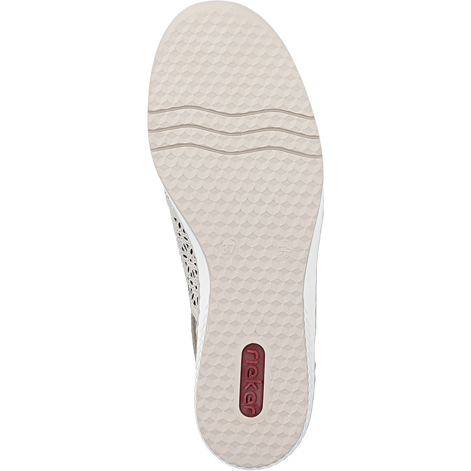 Rieker 48763-60 Women's Slip On Sporty Sneakers Crema/Crema - Image 4