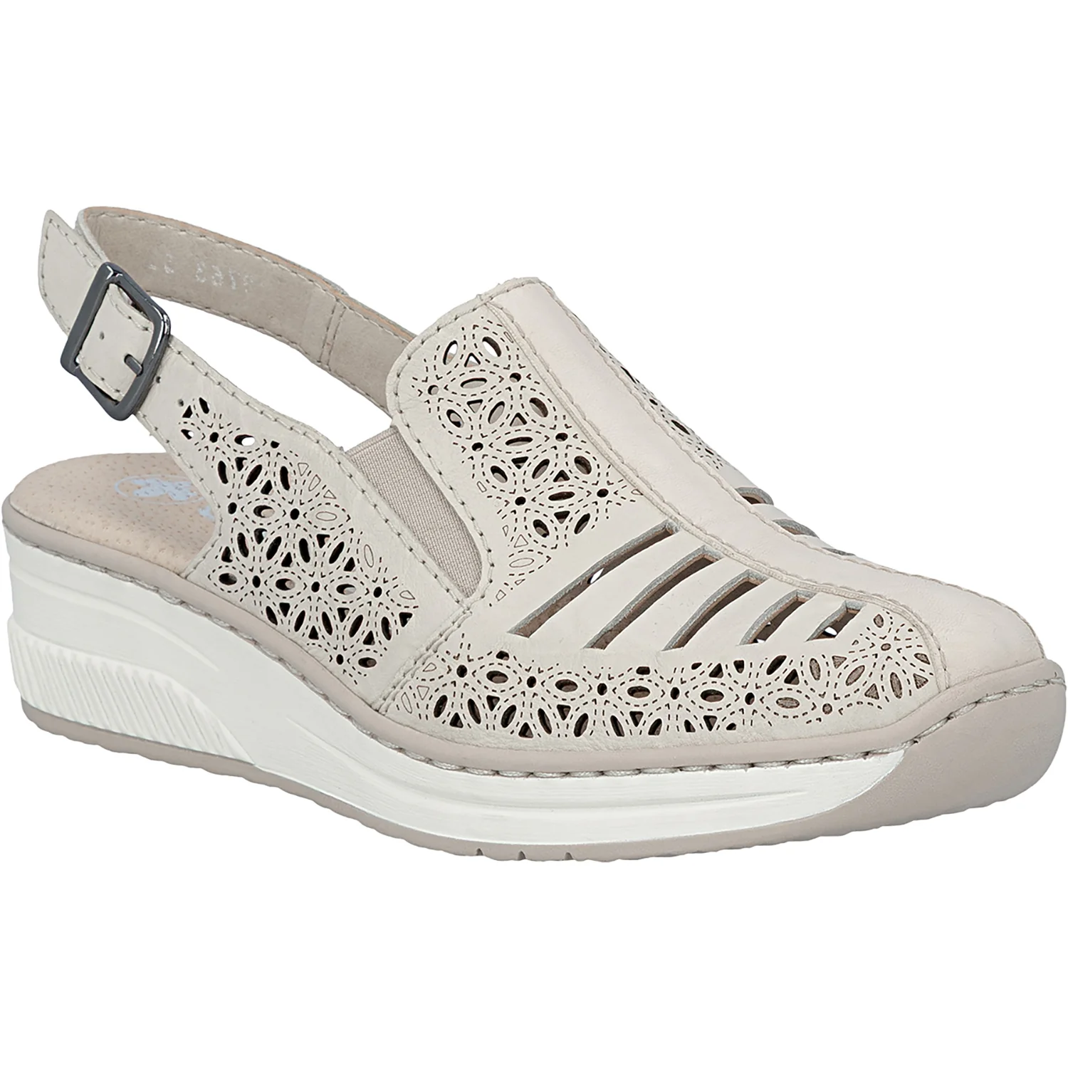 Rieker 48763-60 Women's Slip On Sporty Sneakers Crema/Crema - Image 5