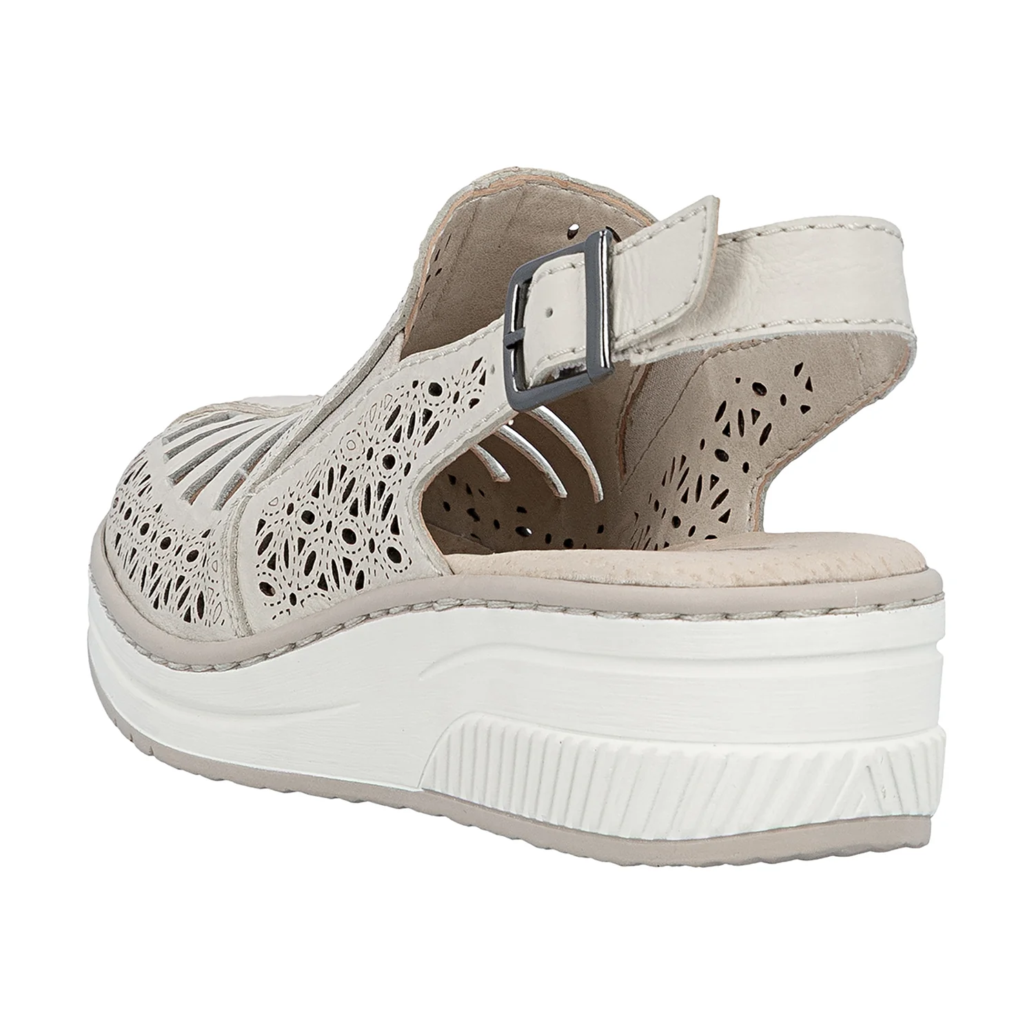 Rieker 48763-60 Women's Slip On Sporty Sneakers Crema/Crema - Image 6