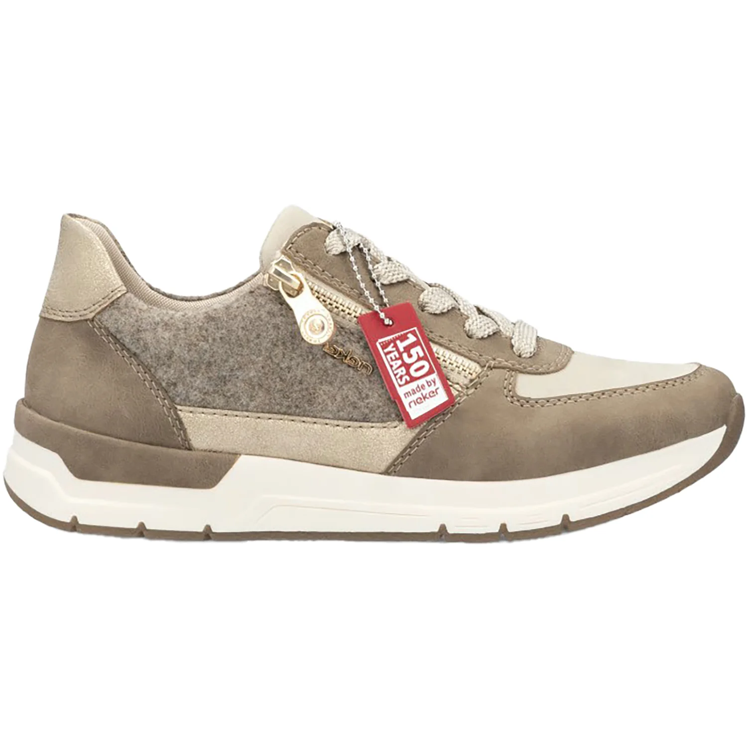 Rieker 58902-64 Women's Shoes Fango/Ginger/Gold Combi Synthetic