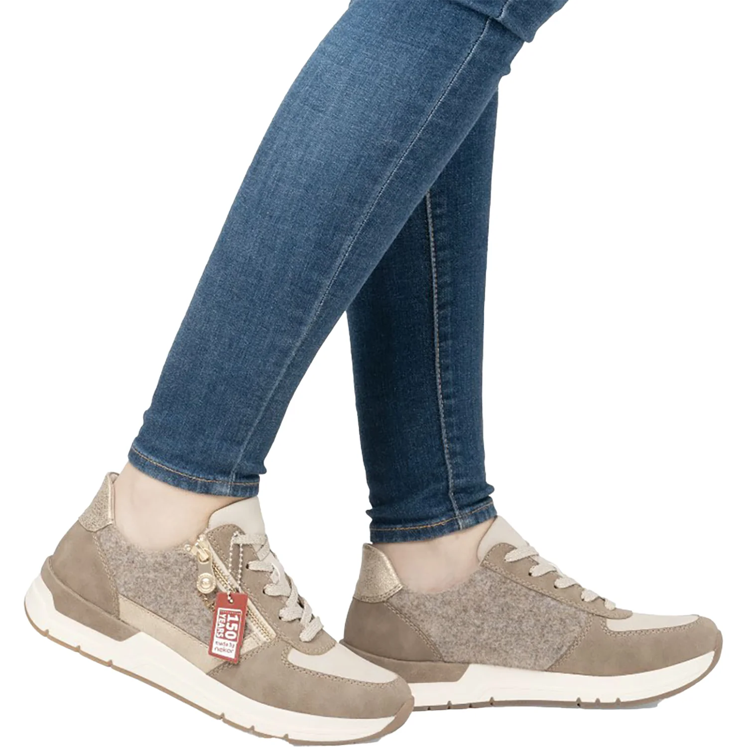 Rieker 58902-64 Women's Shoes Fango/Ginger/Gold Combi Synthetic - Image 5