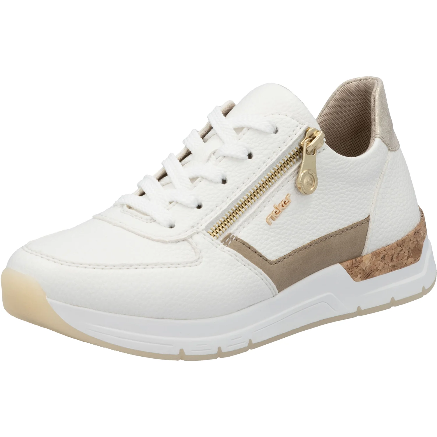 Rieker 58902-80 Women's Shoes Weiss/Porzellan/Muschel Synthetic - Image 5