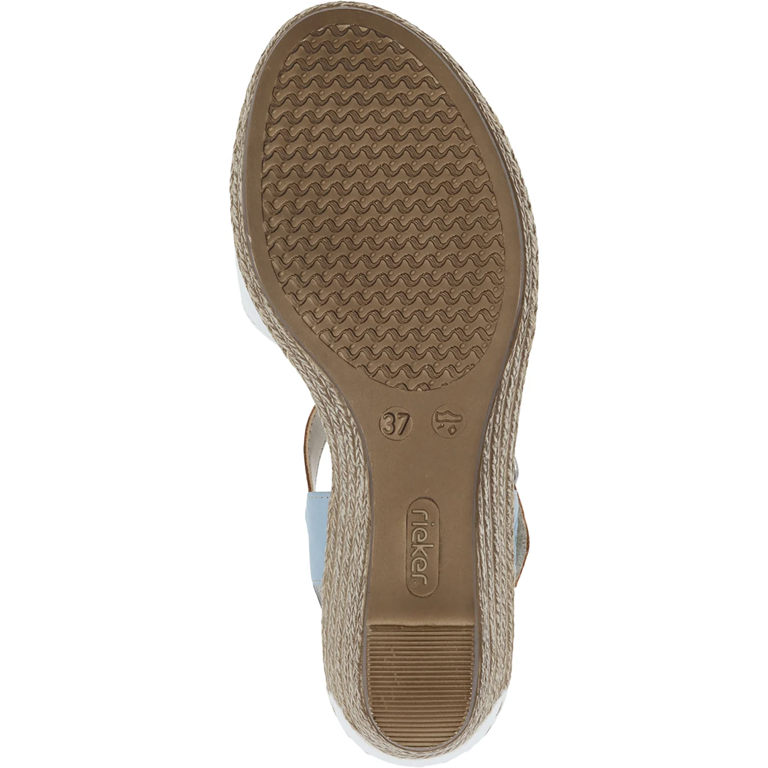 Rieker 62460-80 Fanni 80 Women's Wedge Sandals Weiss/Cayenne/Ciel Synthetic - Image 4